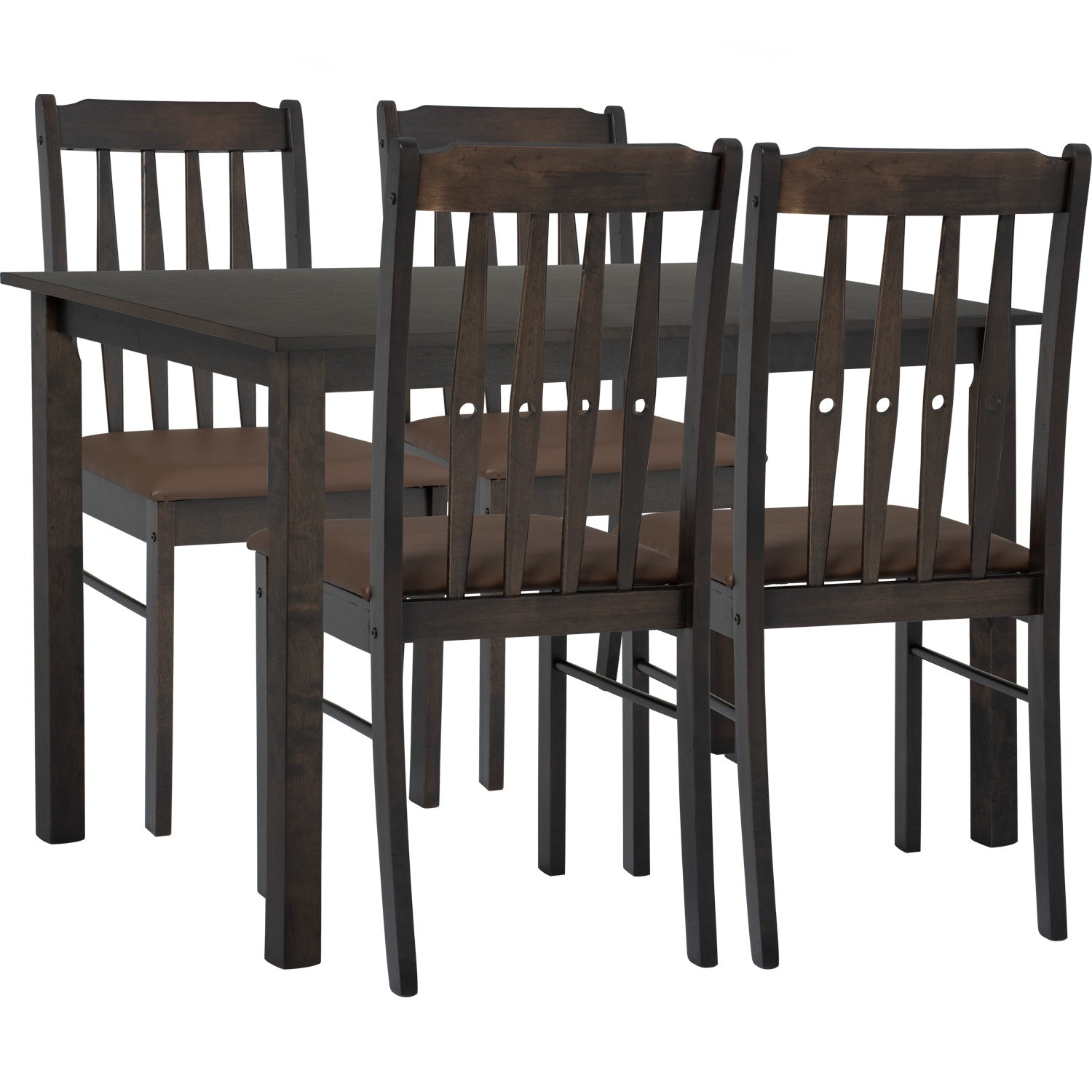 1+4 117/533 117 DARK CHESTNUT 533 MOCHA CREMINI DINING SET
