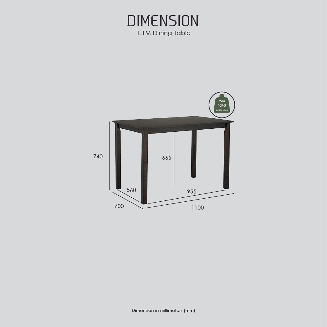 1+4 117/533 117 DARK CHESTNUT 533 MOCHA CREMINI DINING SET