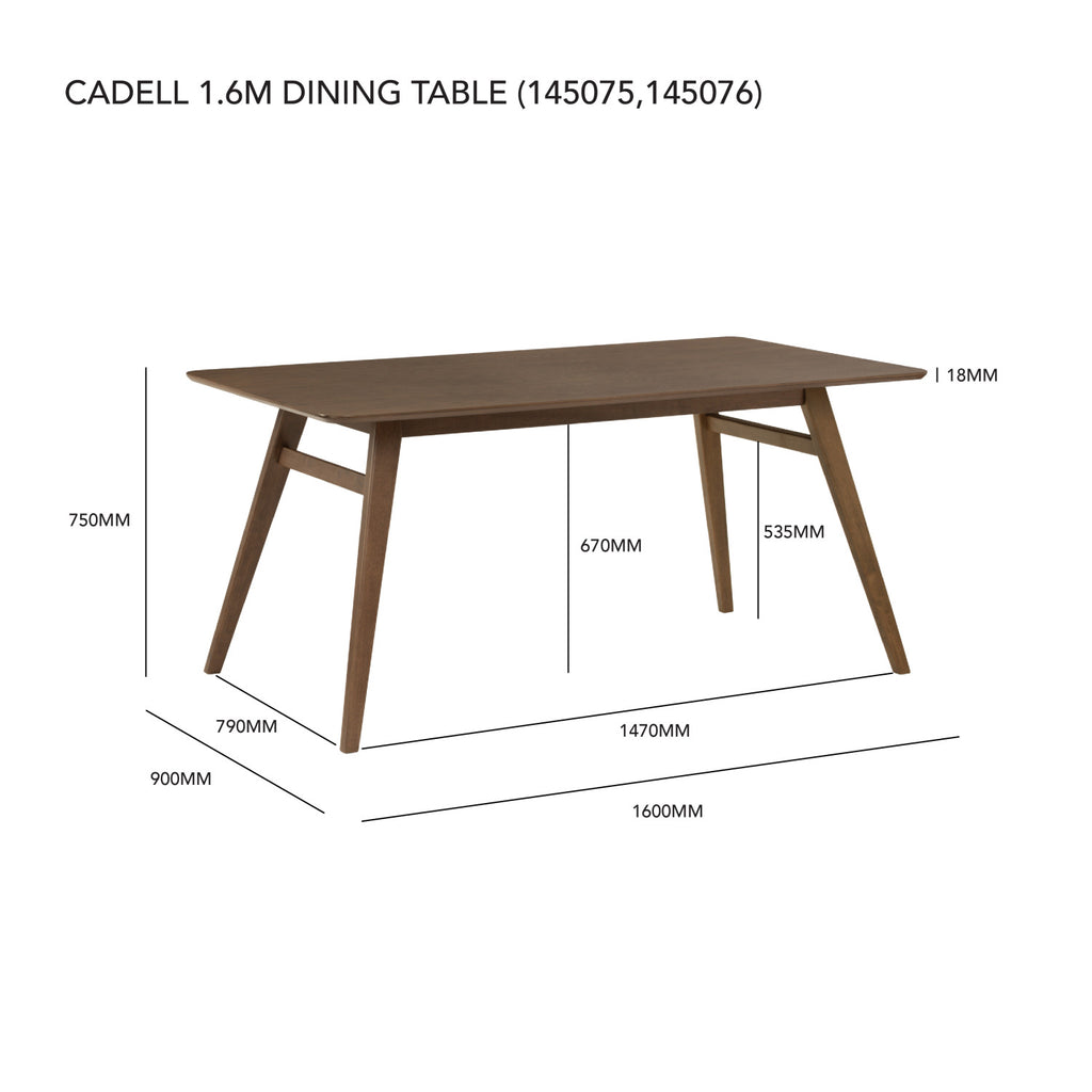 1+4 CADELL DINING TABLE WITH CARTER DINING CHAIR