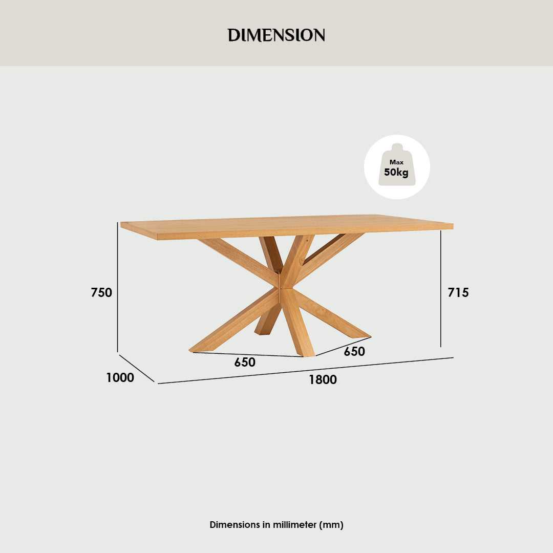 1+6 KARE DINING TABLE WITH KAIRI DINING CHAIR
