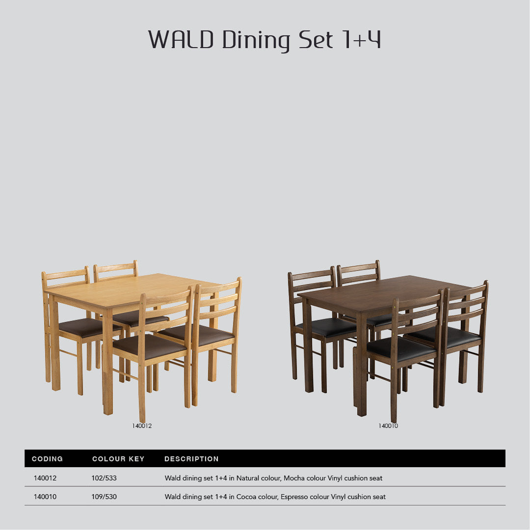 1+4 WALD DINING SET