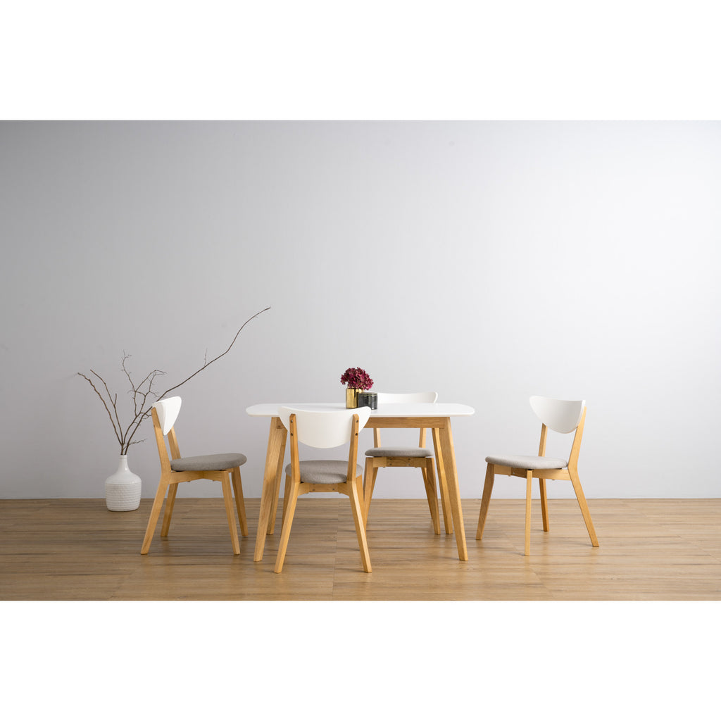 AIMON 750X1200 DINING TABLE In White lacquered Colour