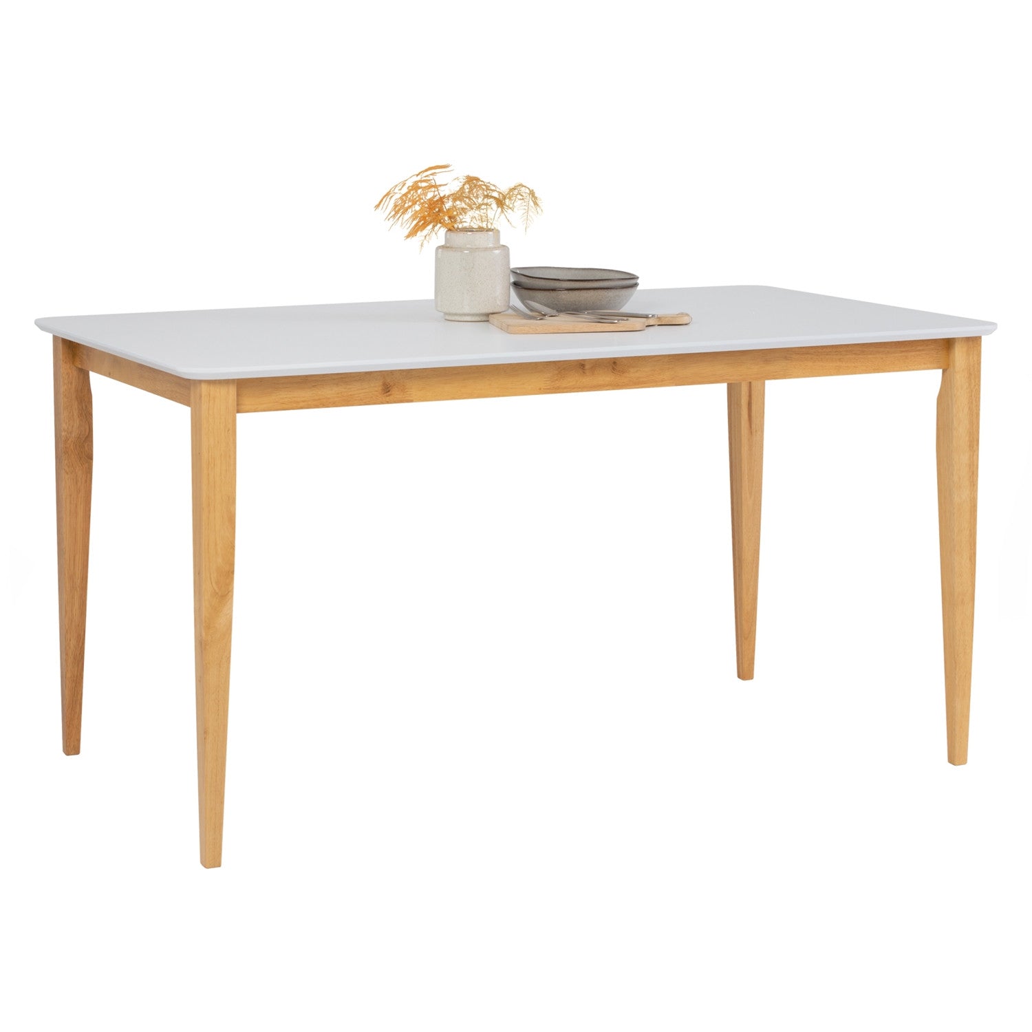 Charmant 800x1400 Dining Table in White Lacquered Colour