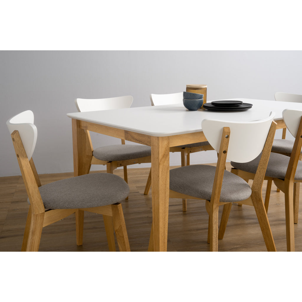 Charmant 800x1400 Dining Table in White Lacquered Colour