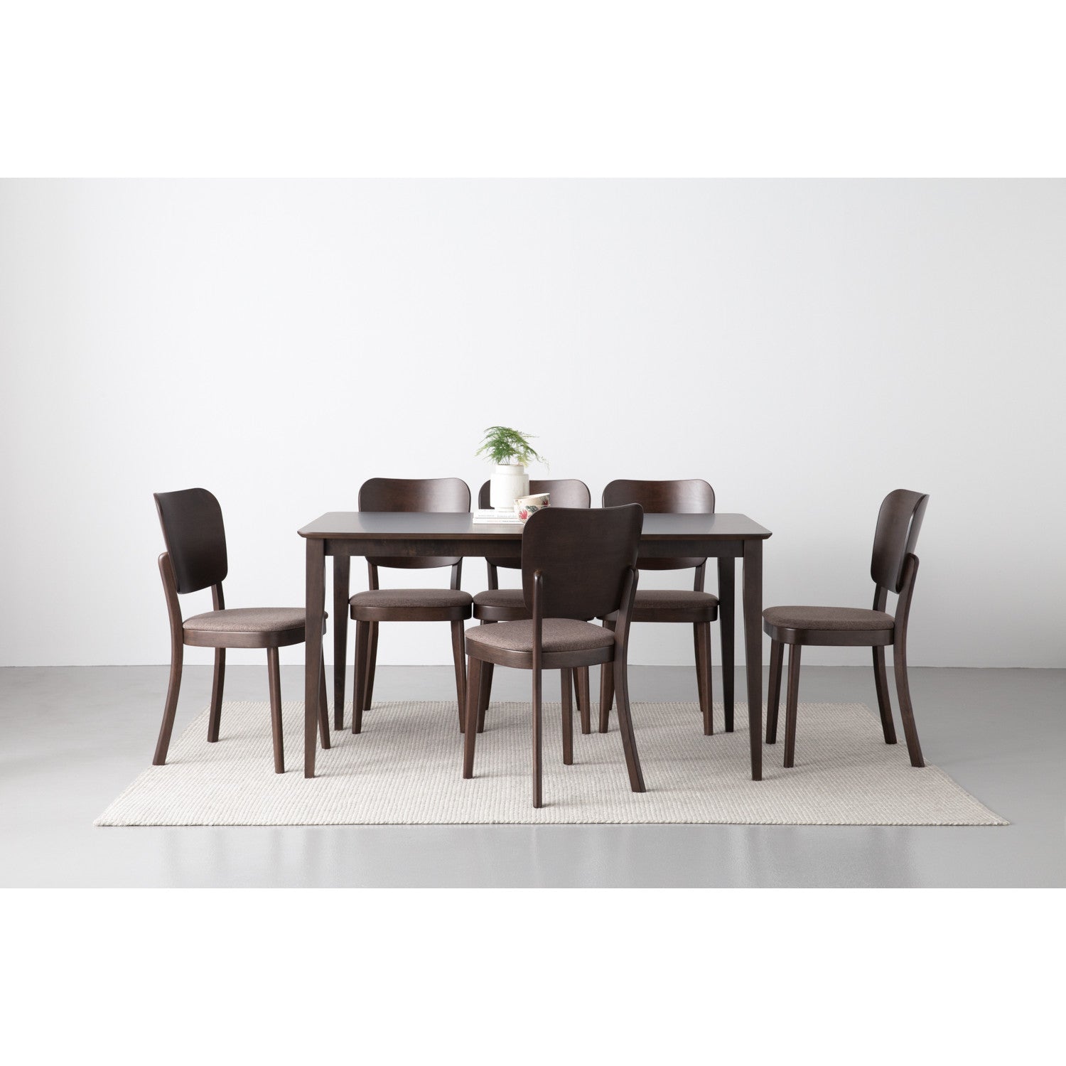Charmant 800x1400 Dining Table In Dark Chestnut Colour.