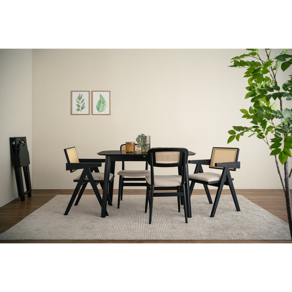 Woyer 750x1200+300 Extension Table in Black colour