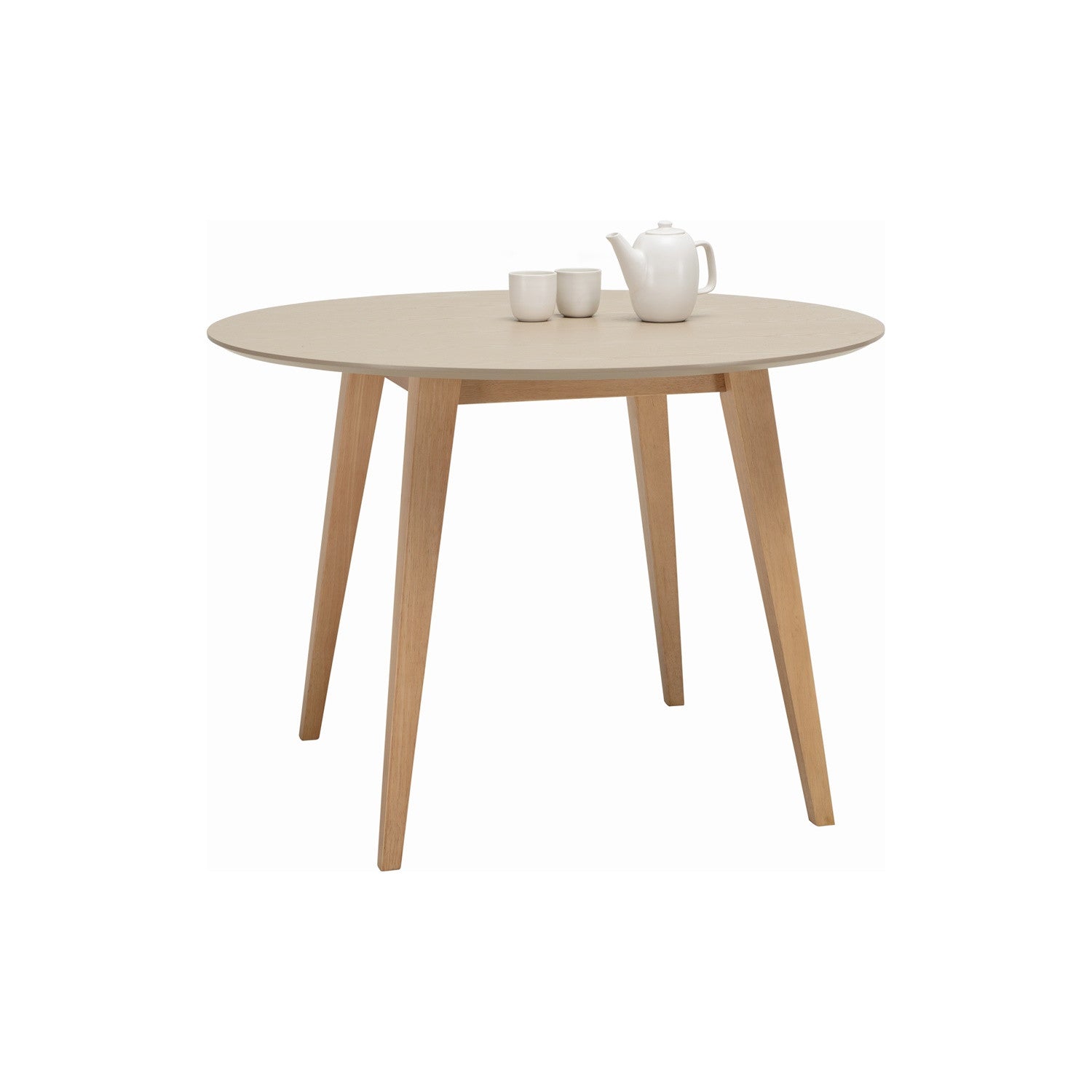Platon Round Dining Table In Natural Grey Colour