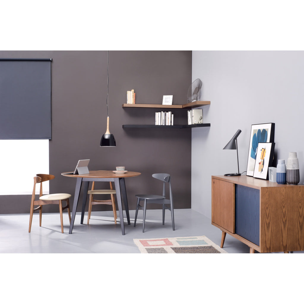 Platon Round Dining Table In Cocoa Colour