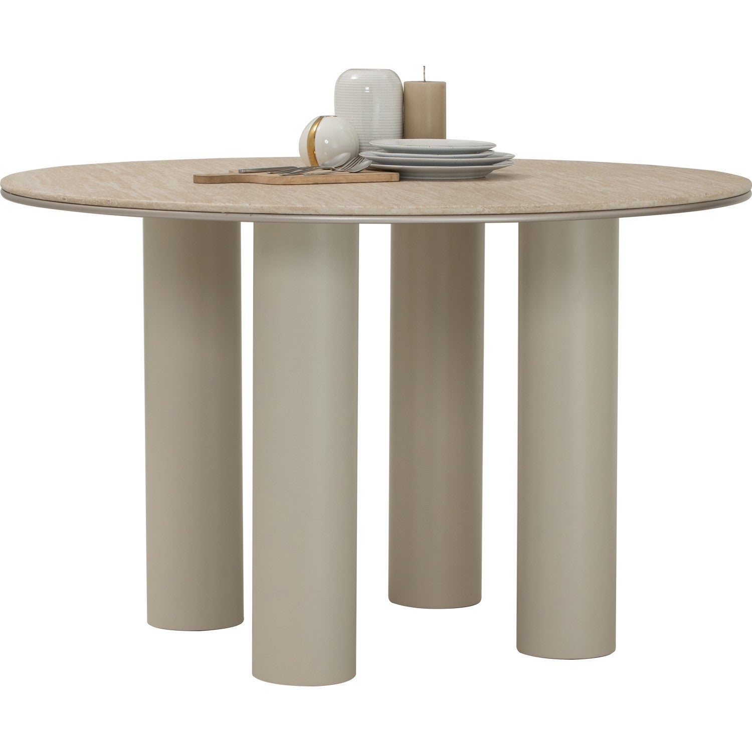 Hiri Dia 1200 round dining table in Beige colour