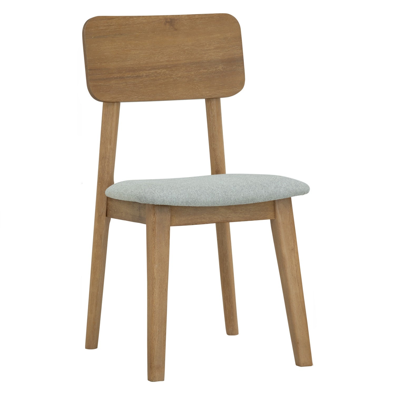 (2set)Toronto Dining Chair with Light Tennessee Walnut colour frame, Greymist colour Belfast fabric