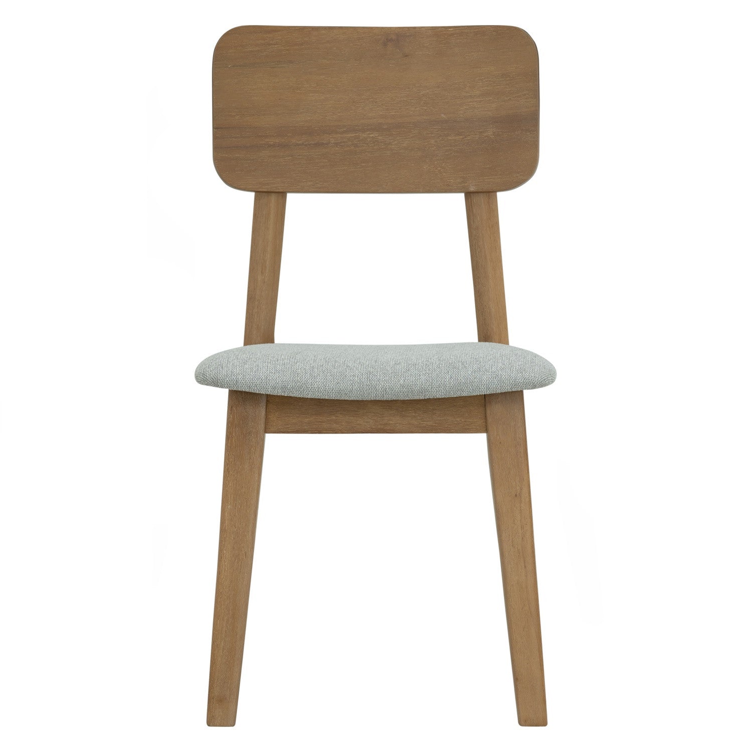 (2set)Toronto Dining Chair with Light Tennessee Walnut colour frame, Greymist colour Belfast fabric