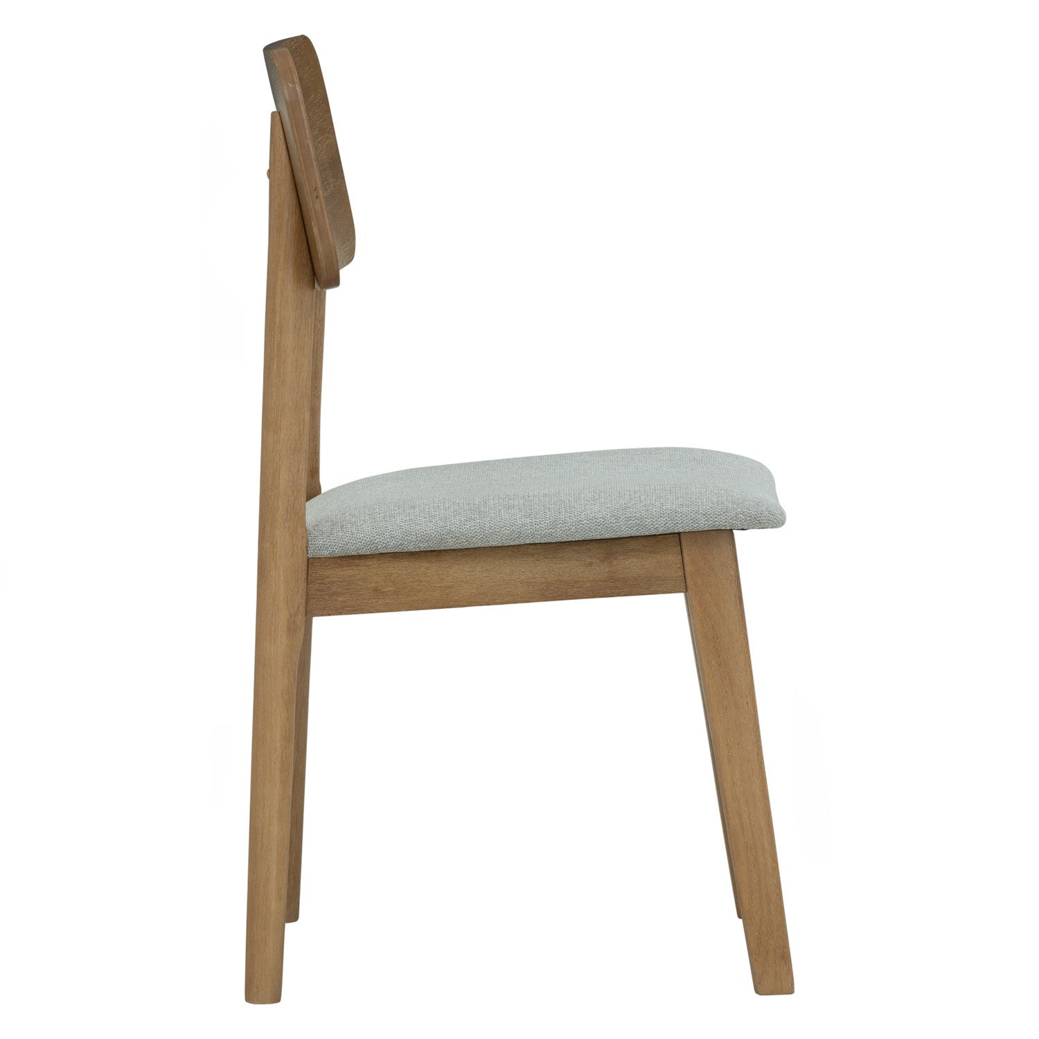 (2set)Toronto Dining Chair with Light Tennessee Walnut colour frame, Greymist colour Belfast fabric