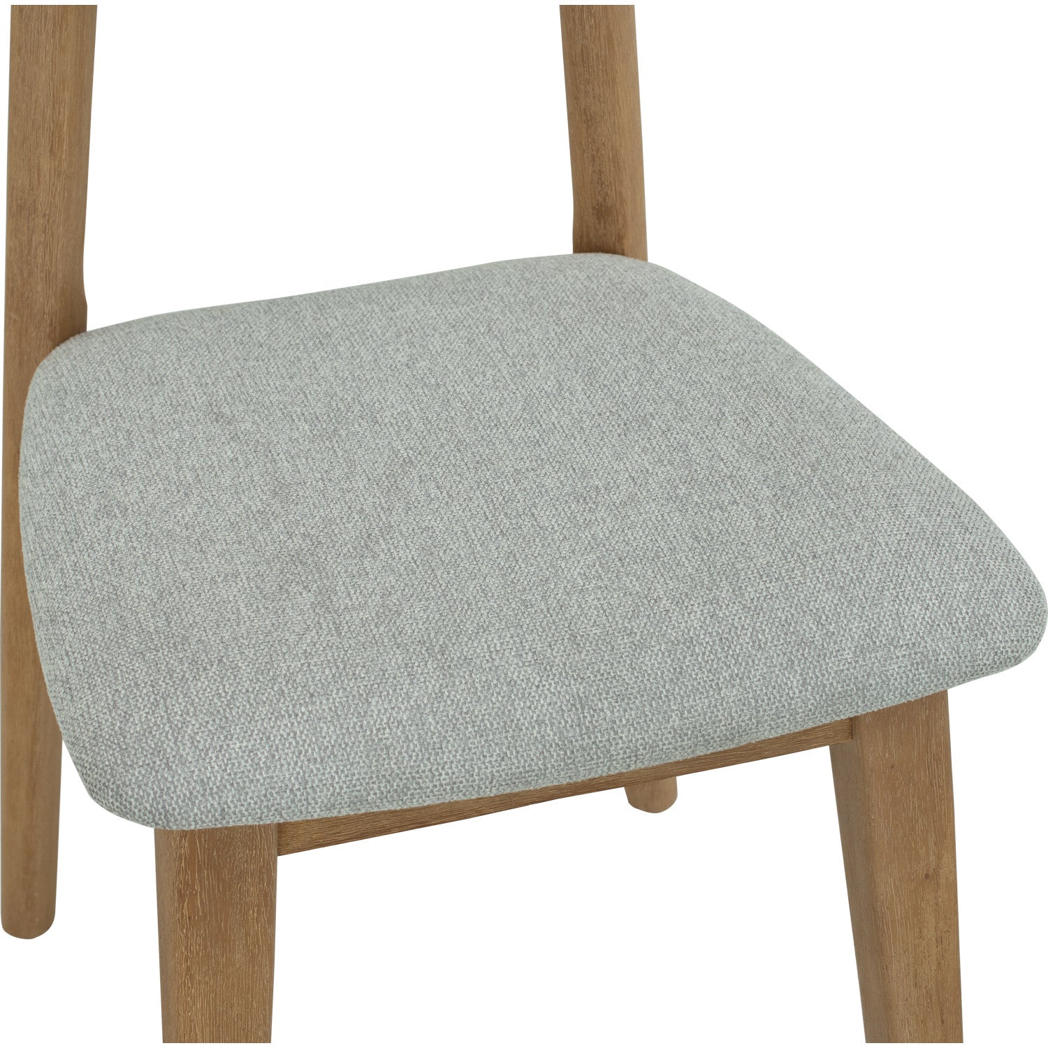 (2set)Toronto Dining Chair with Light Tennessee Walnut colour frame, Greymist colour Belfast fabric