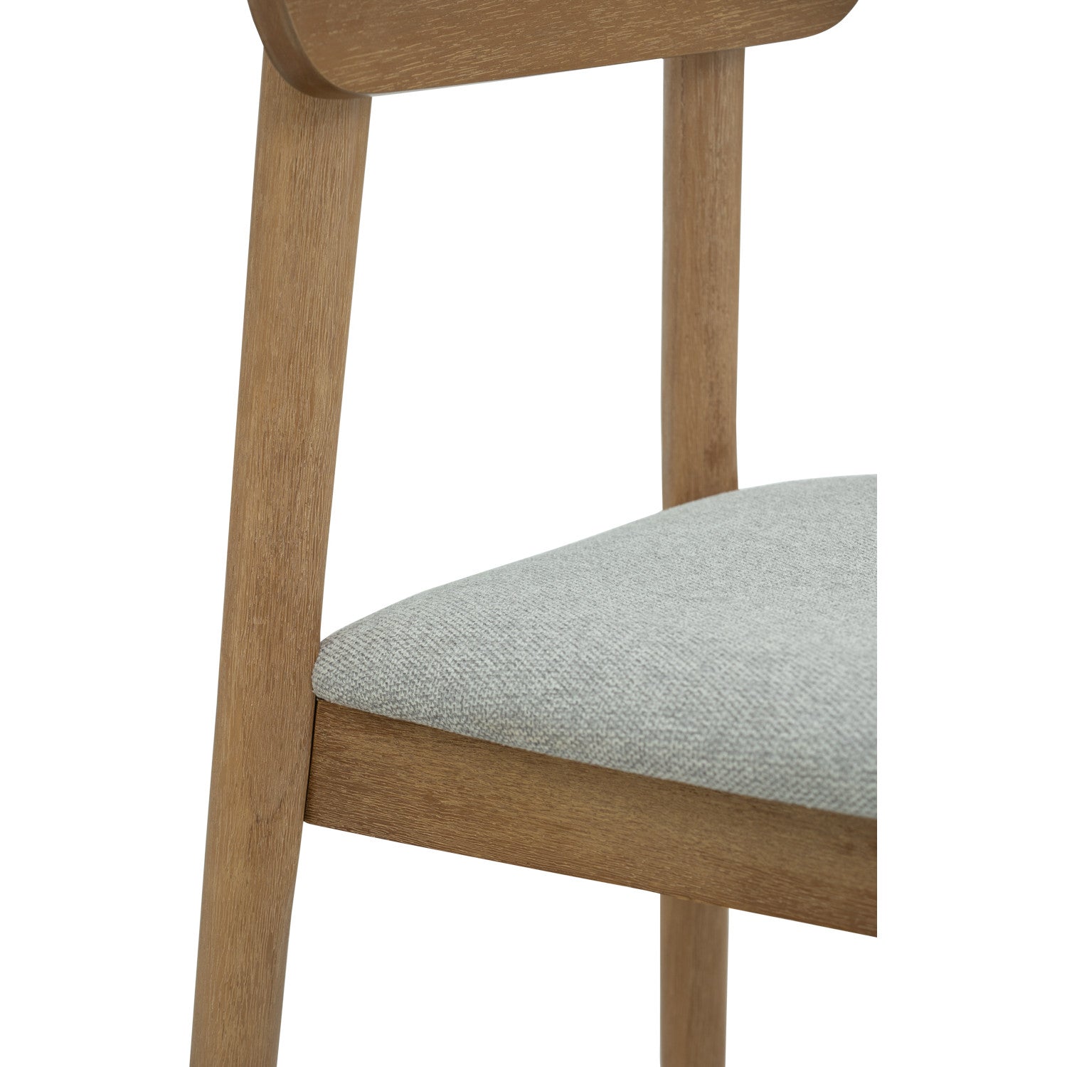 (2set)Toronto Dining Chair with Light Tennessee Walnut colour frame, Greymist colour Belfast fabric