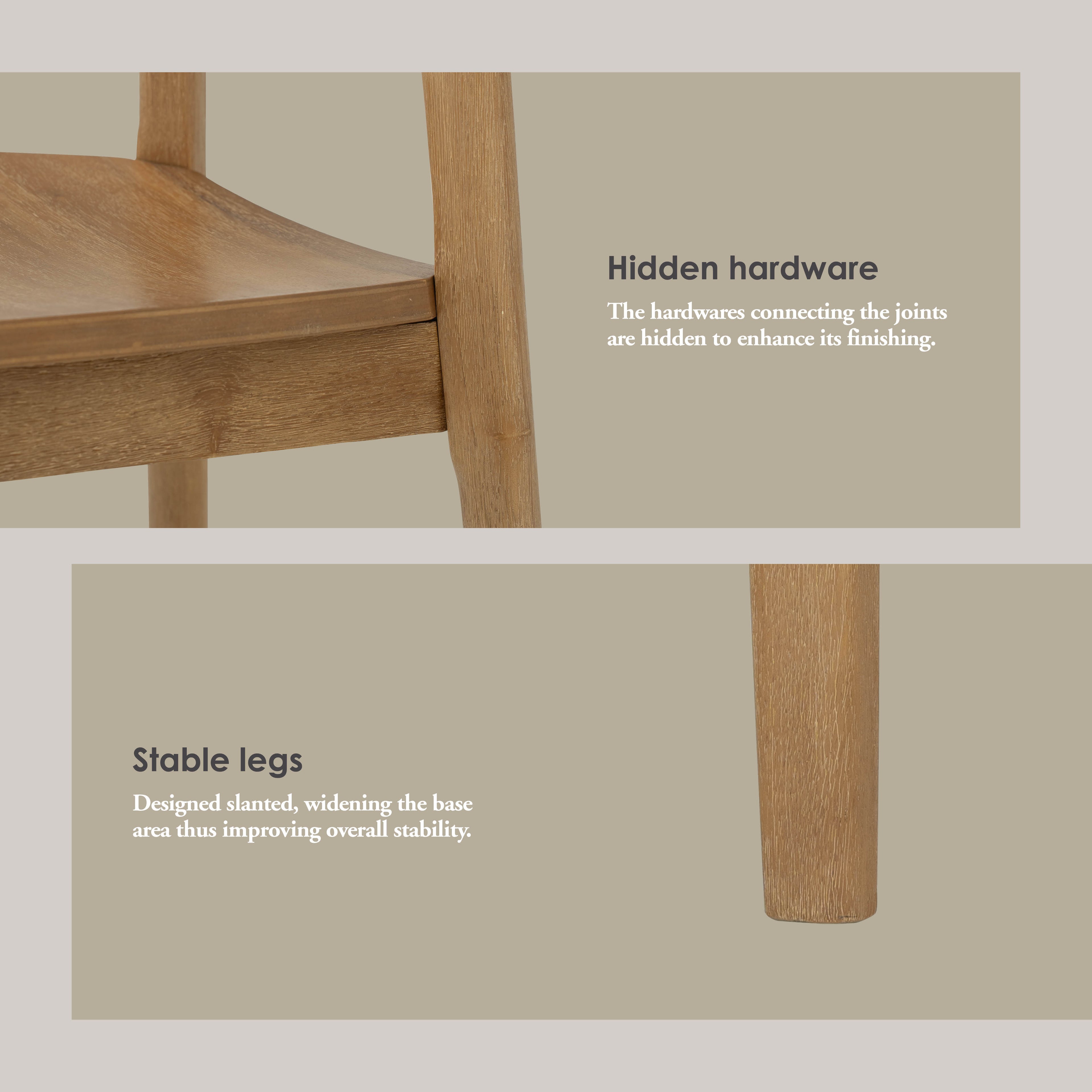 (2set)Toronto Dining Chair with Light Tennessee Walnut colour.