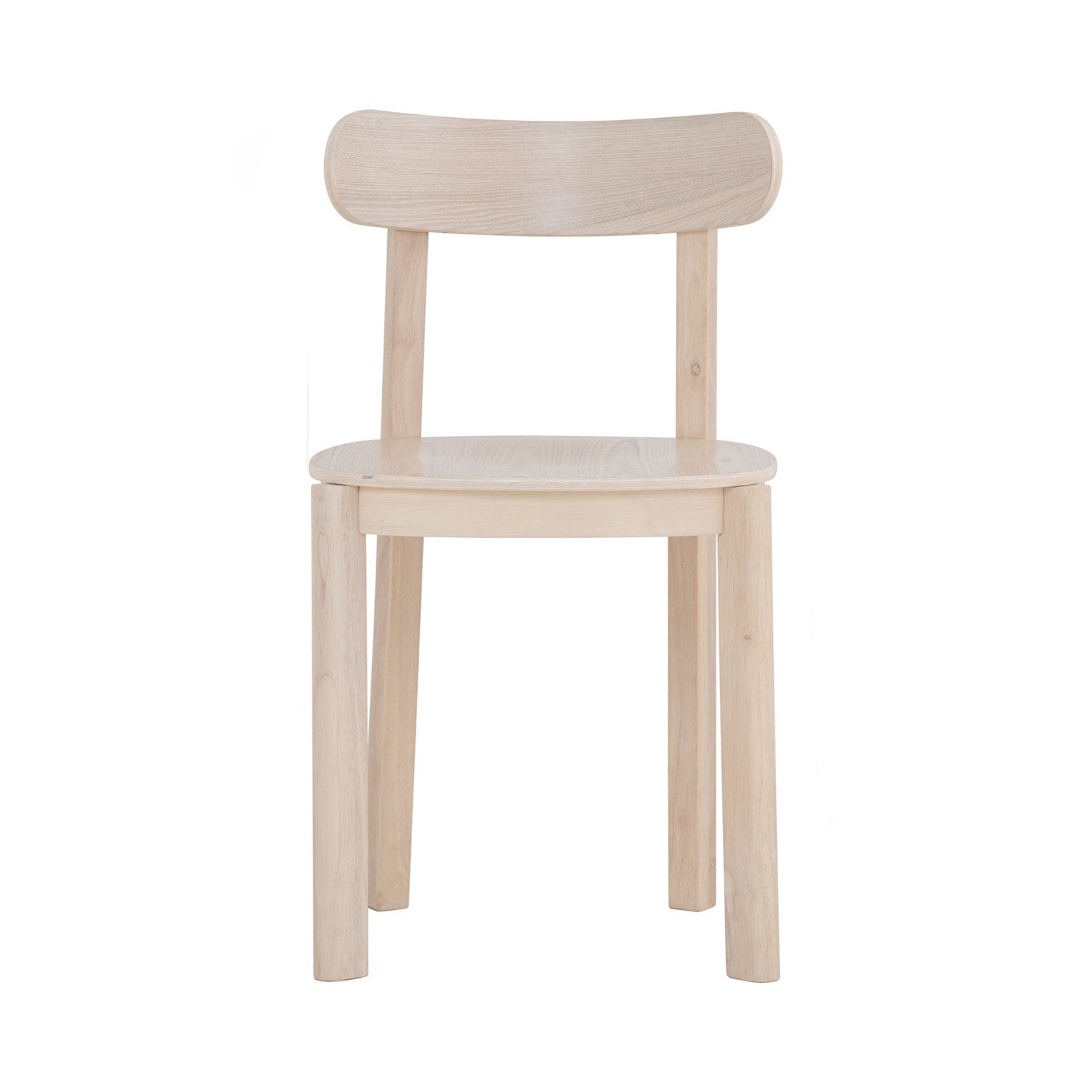 (2 set) Lowen Dining Chair with White Wash colour frame, White Wash colour wooden seat.