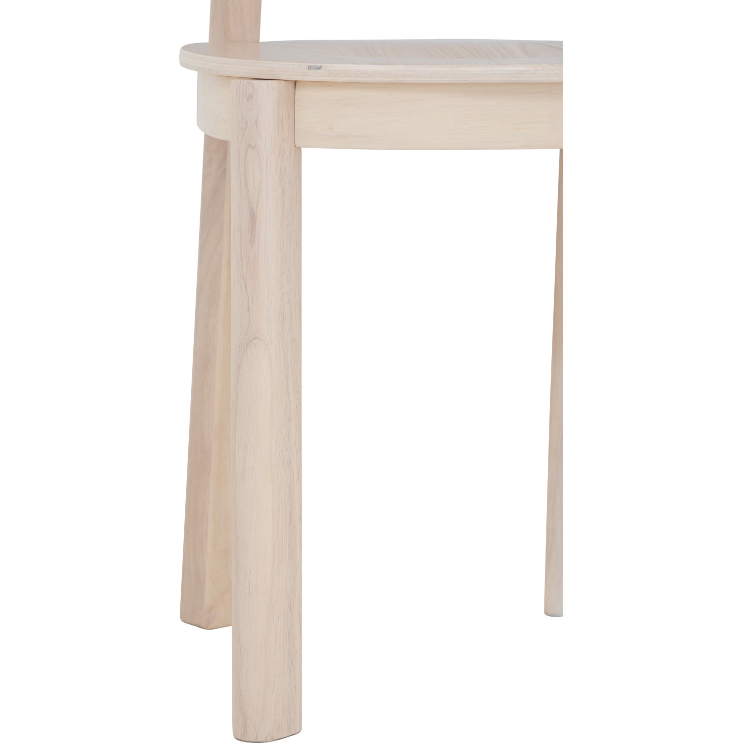 (2 set) Lowen Dining Chair with White Wash colour frame, White Wash colour wooden seat.