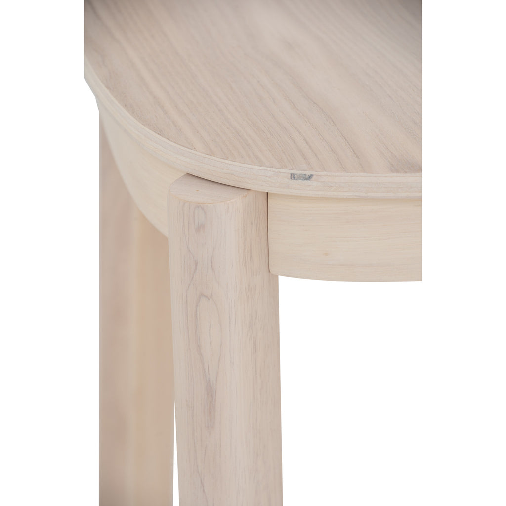 (2 set) Lowen Dining Chair with White Wash colour frame, White Wash colour wooden seat.