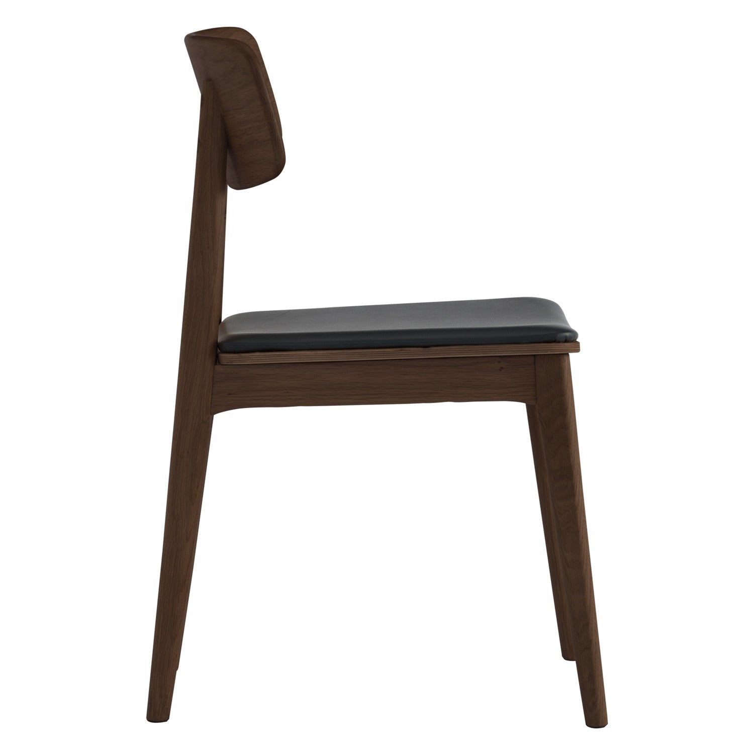 (2set) Tacy dining chair with Cocoa colour leg, Espresso colour Premium Vinyl seat.