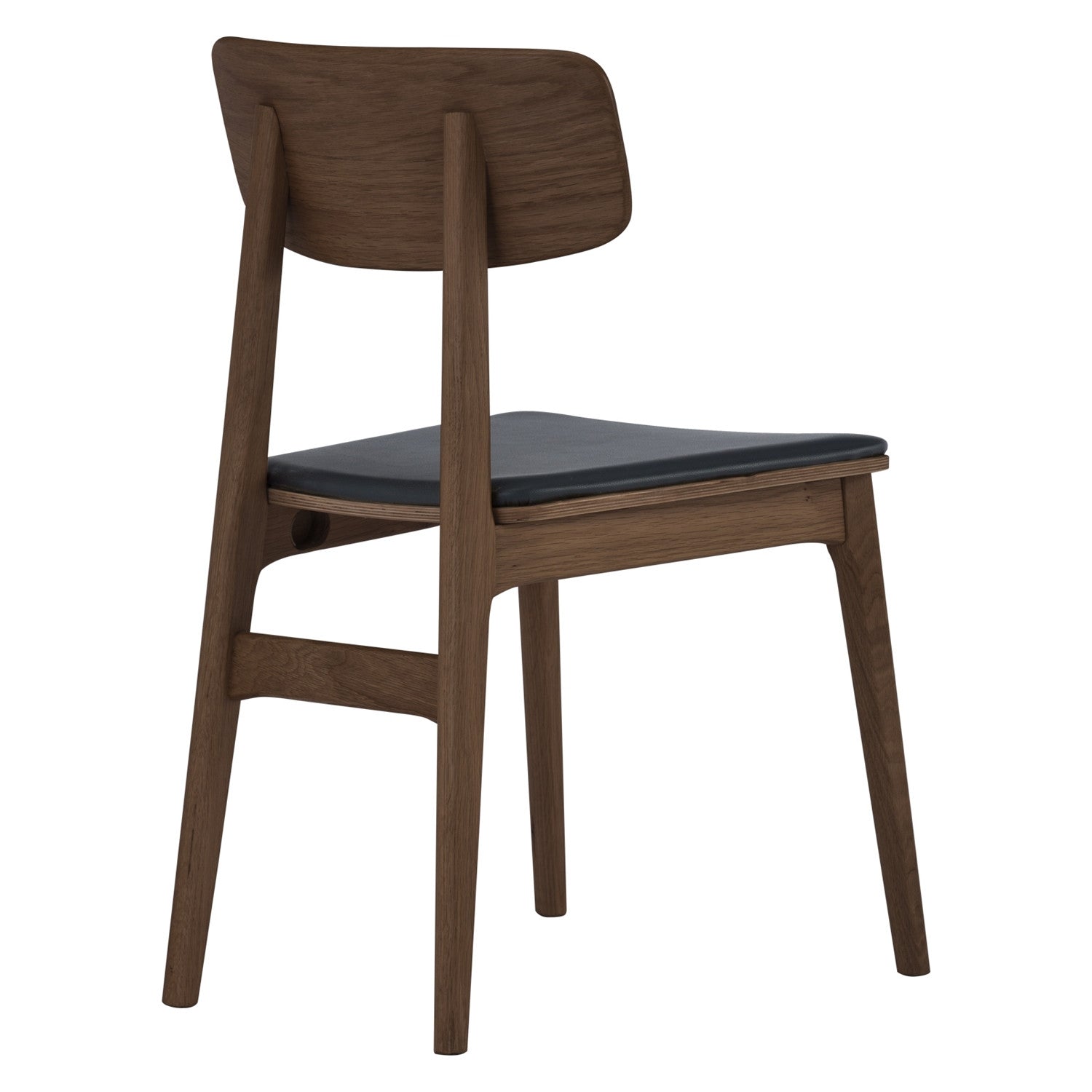 (2set) Tacy dining chair with Cocoa colour leg, Espresso colour Premium Vinyl seat.