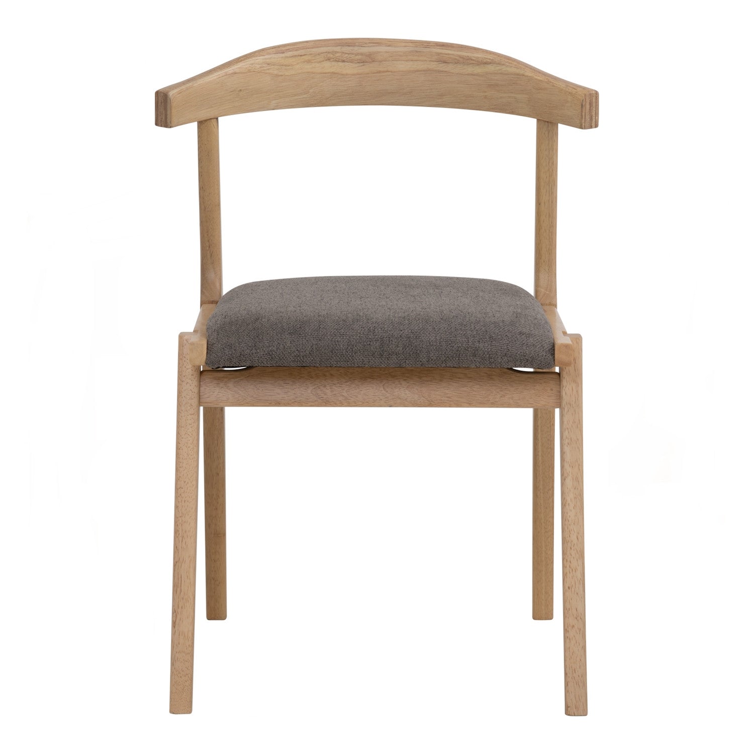 (2set) Rufus Dining Chair with Natural colour leg, Oak colour Moleen fabric