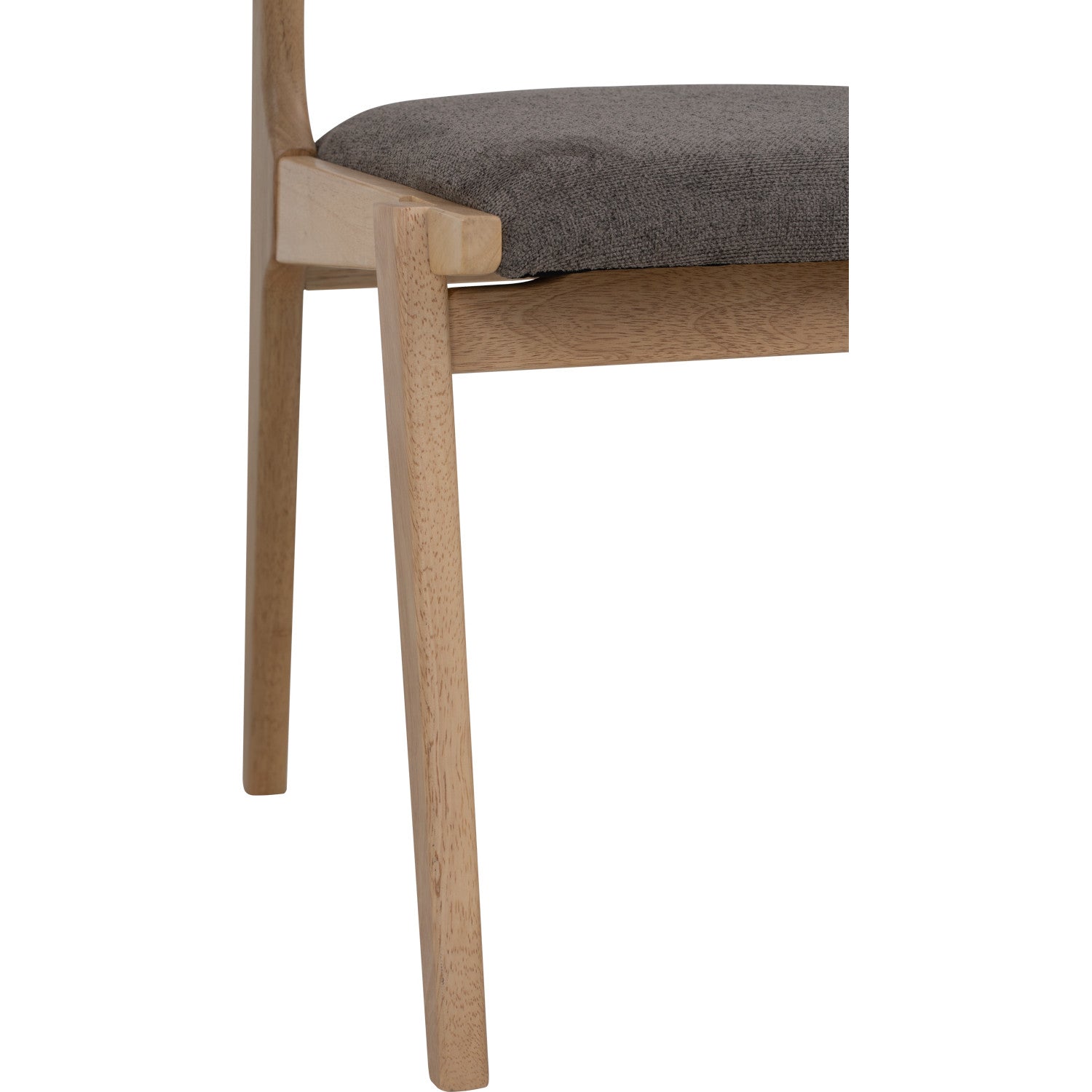 (2set) Rufus Dining Chair with Natural colour leg, Oak colour Moleen fabric