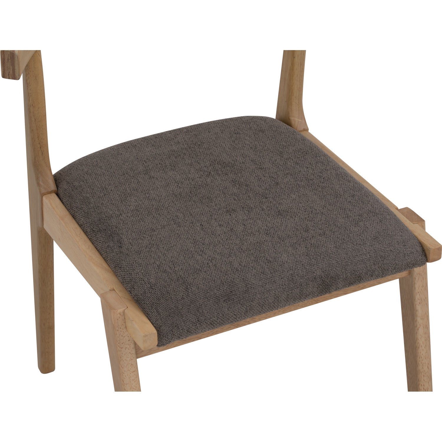 (2set) Rufus Dining Chair with Natural colour leg, Oak colour Moleen fabric