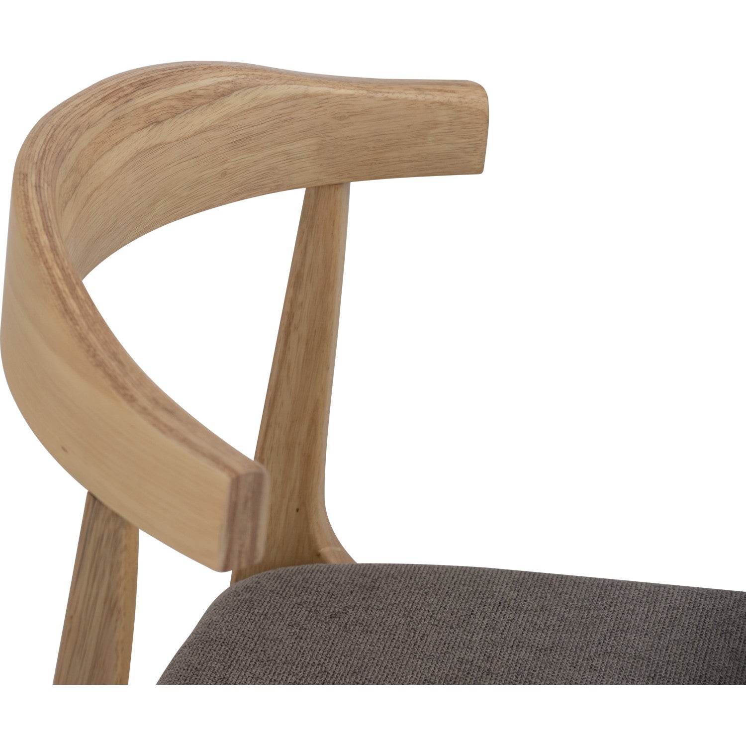 (2set) Rufus Dining Chair with Natural colour leg, Oak colour Moleen fabric