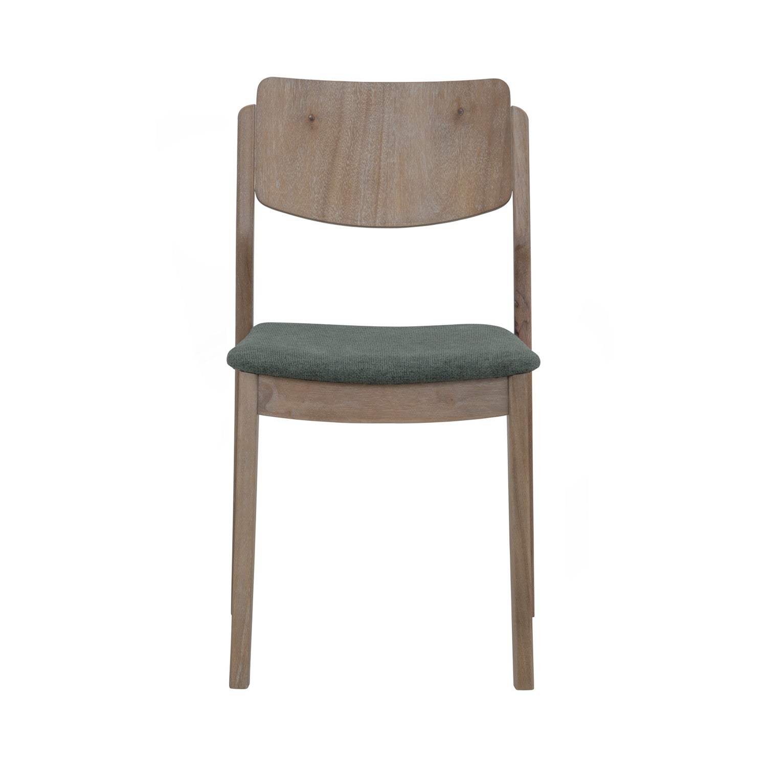 (2set) Haru Dining Chair with Navara Ash colour leg, Jade colour Moleen fabric.