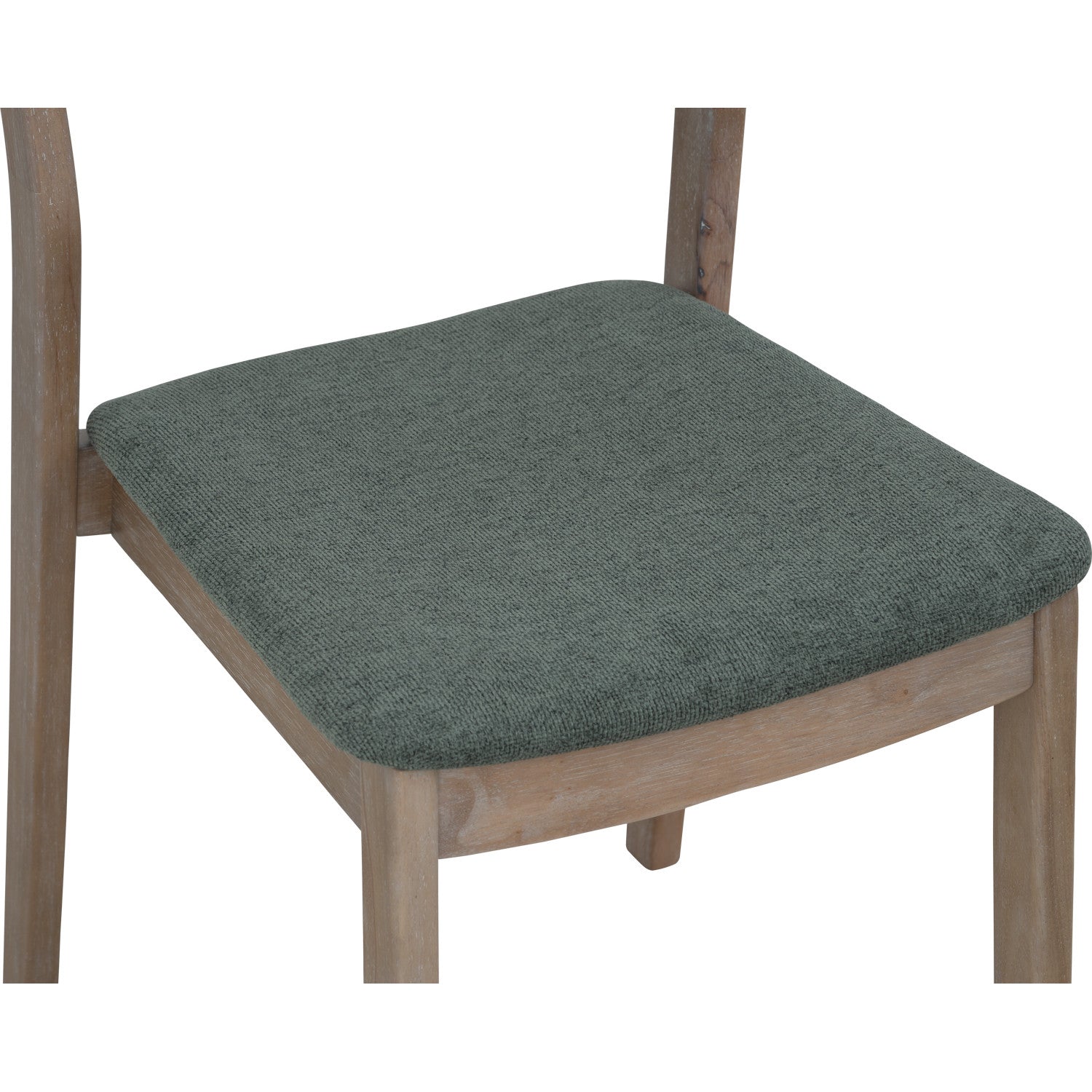 (2set) Haru Dining Chair with Navara Ash colour leg, Jade colour Moleen fabric.