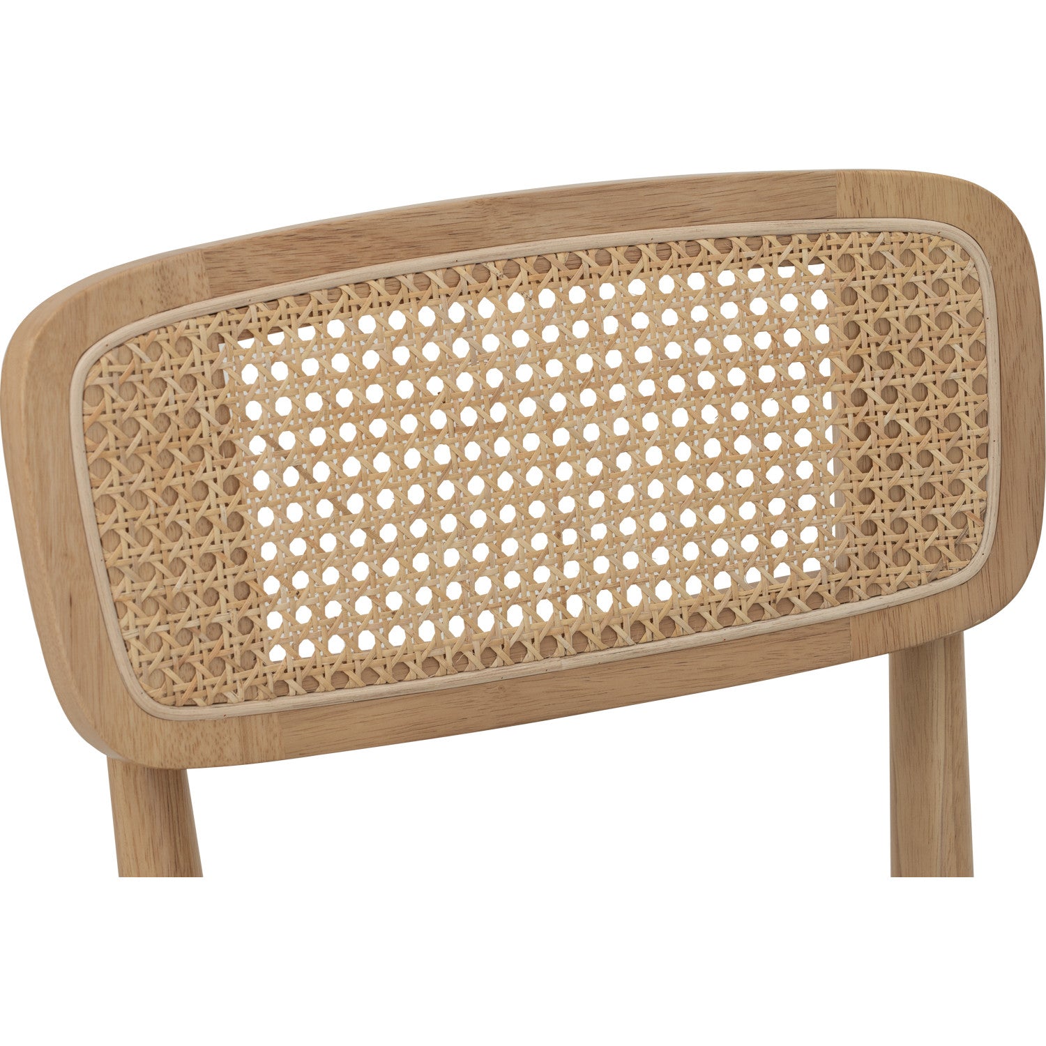 (2set) Arlo Dining Chair in Natural colour frame, Mint Grey colour Lake fabric cushion seat