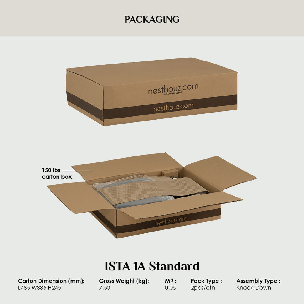 (2set) Arlo Dining Chair in Natural colour frame, Mint Grey colour Lake fabric cushion seat