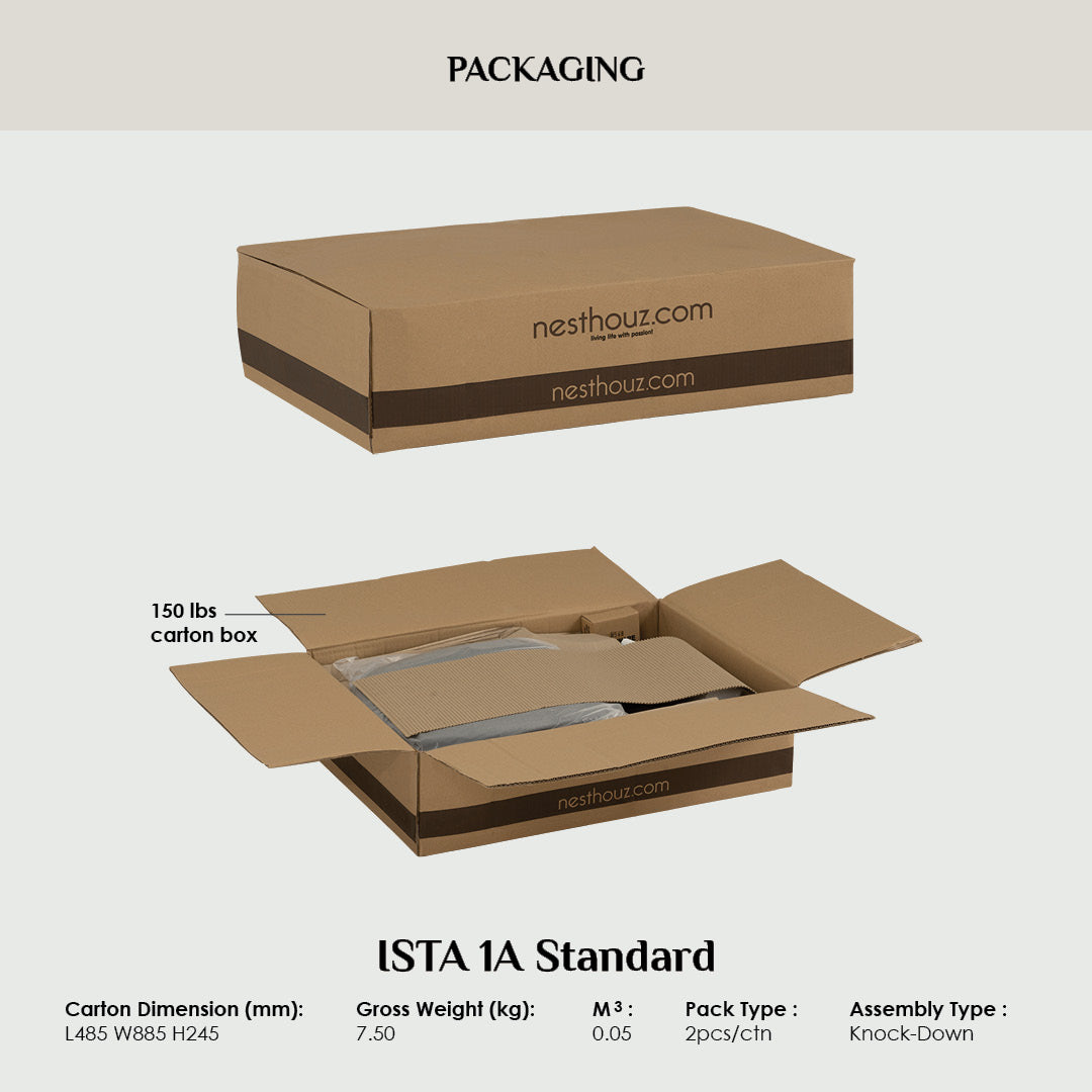 (2set) Arlo Dining Chair in Natural colour frame, Mint Grey colour Lake fabric cushion seat