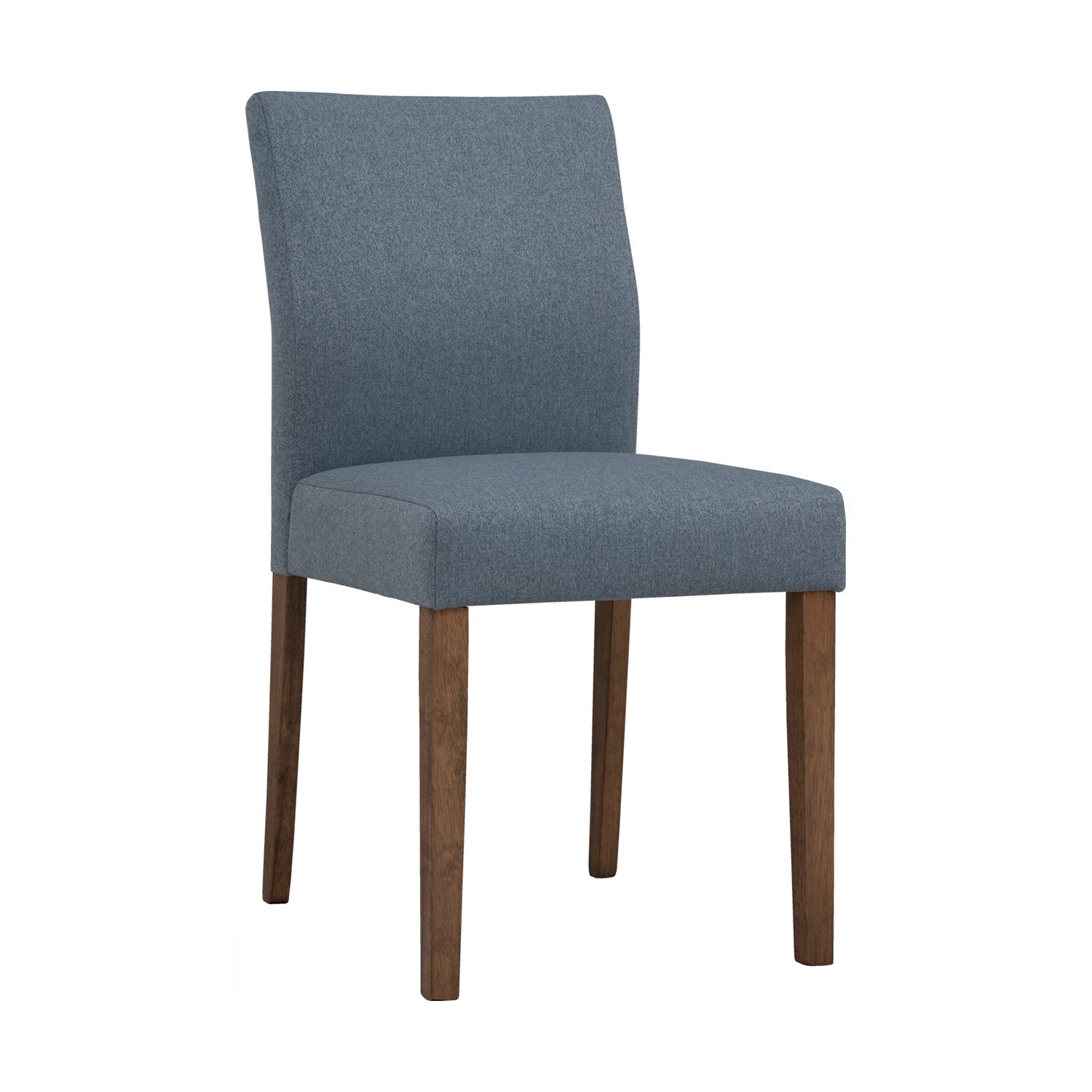 (2set) Ladee dining chair in Cocoa colour leg, Steel Blue colour Drill fabric.