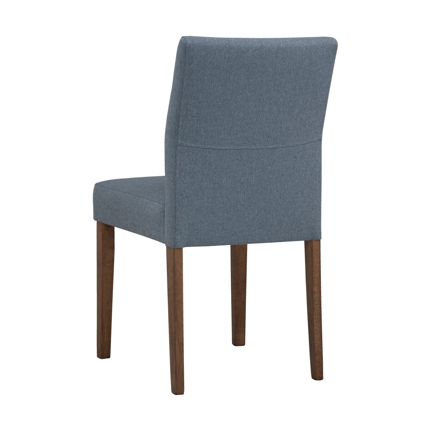 (2set) Ladee dining chair in Cocoa colour leg, Steel Blue colour Drill fabric.