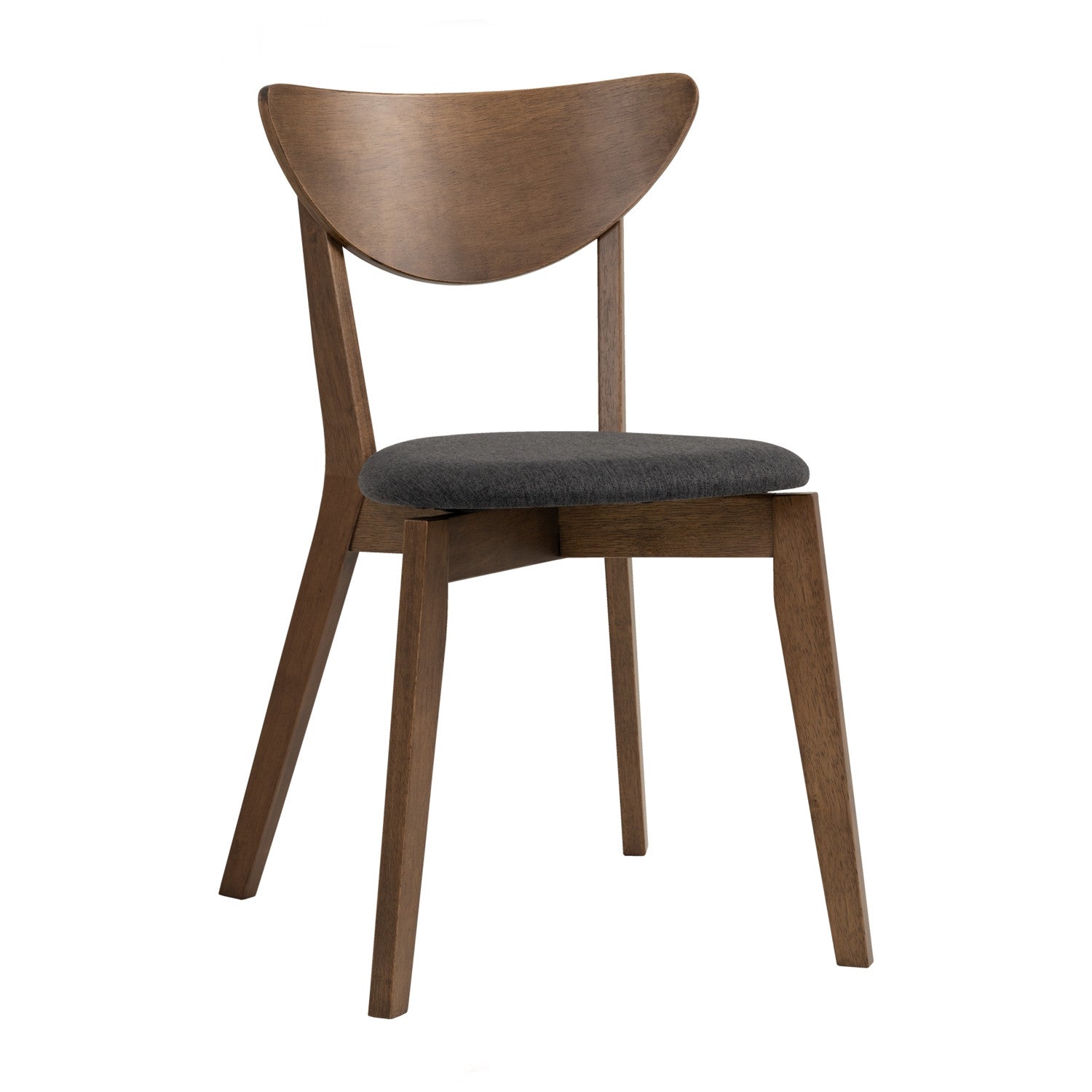 (2Sets) Naida dining chair in Cocoa colour frame, Cocoa colour backrest, Seal colour Dimity fabric