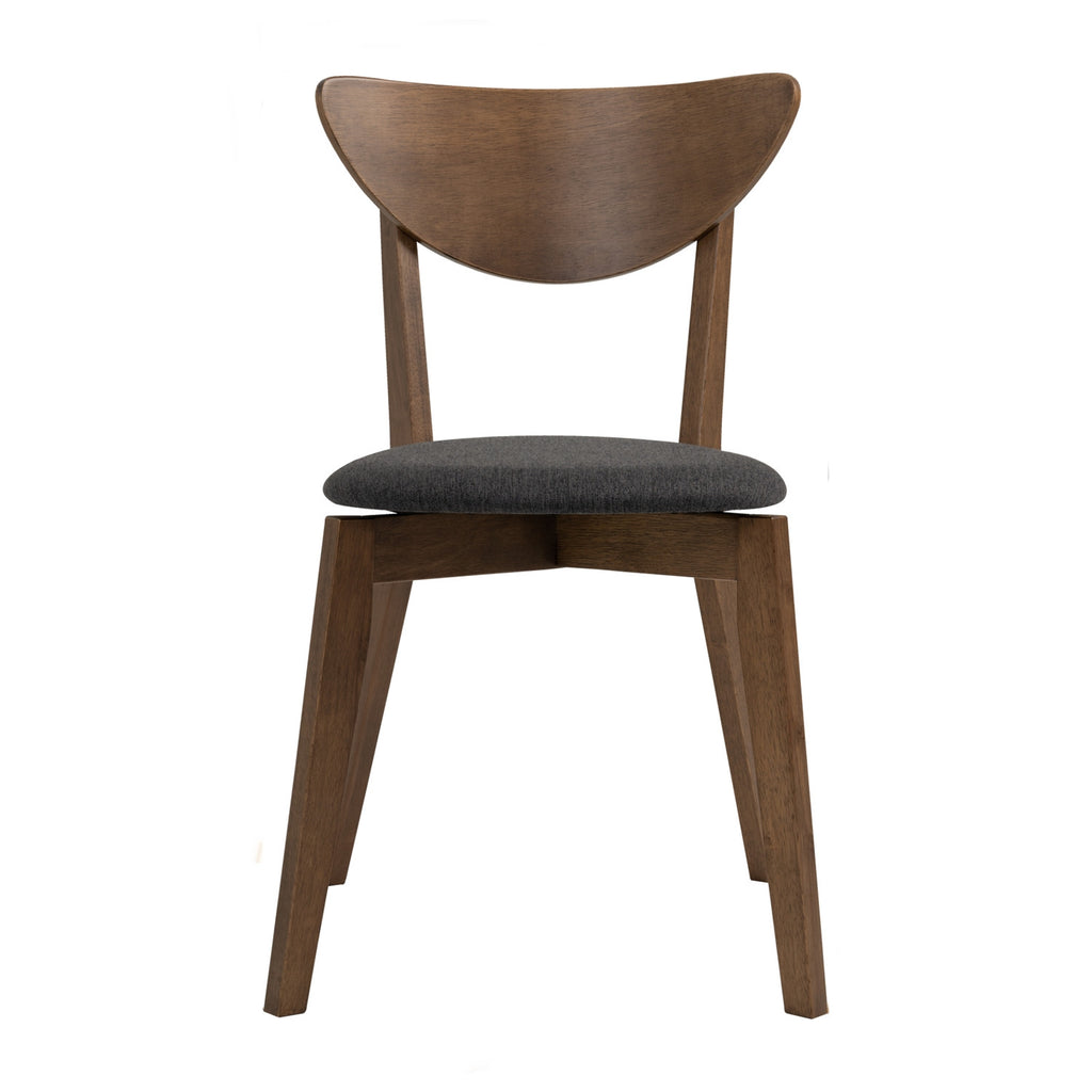 (2Sets) Naida dining chair in Cocoa colour frame, Cocoa colour backrest, Seal colour Dimity fabric