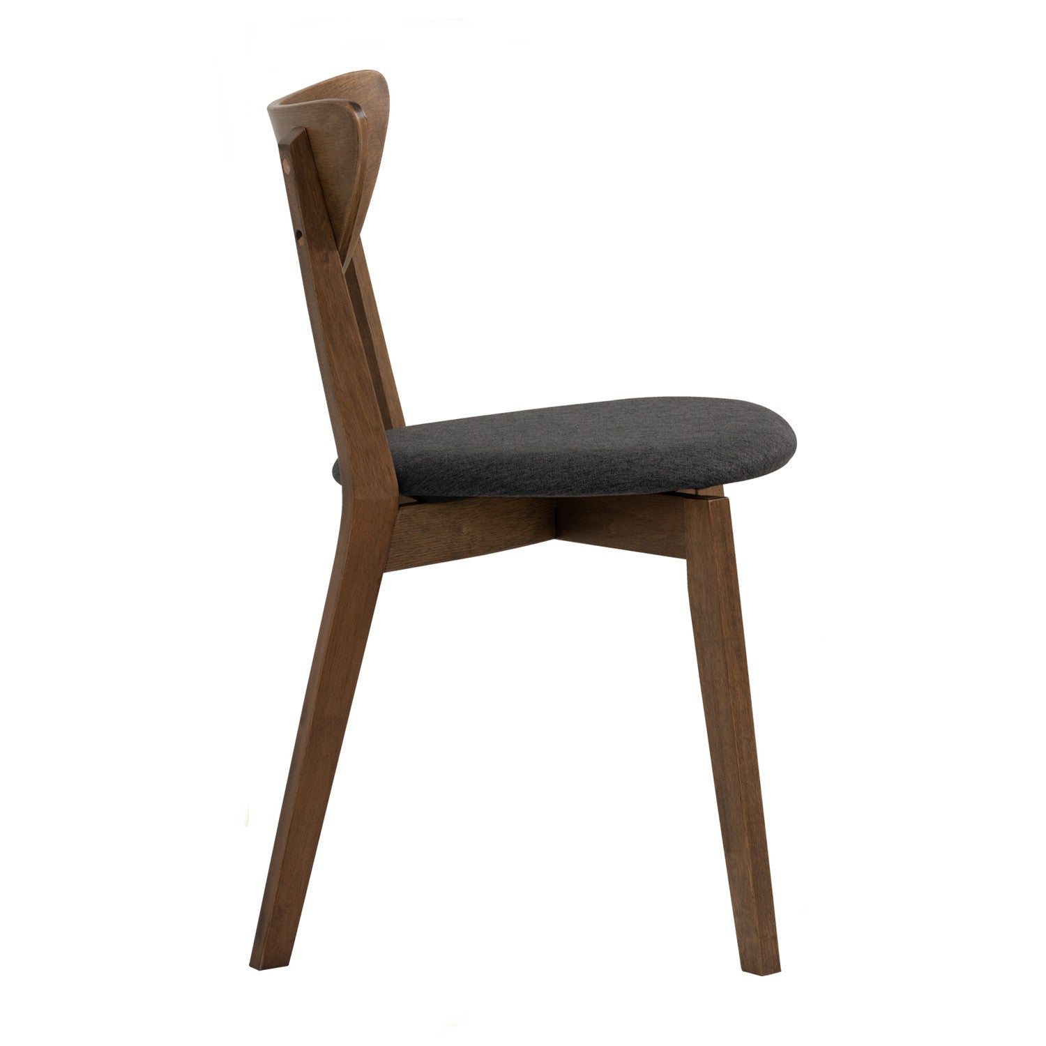 (2Sets) Naida dining chair in Cocoa colour frame, Cocoa colour backrest, Seal colour Dimity fabric