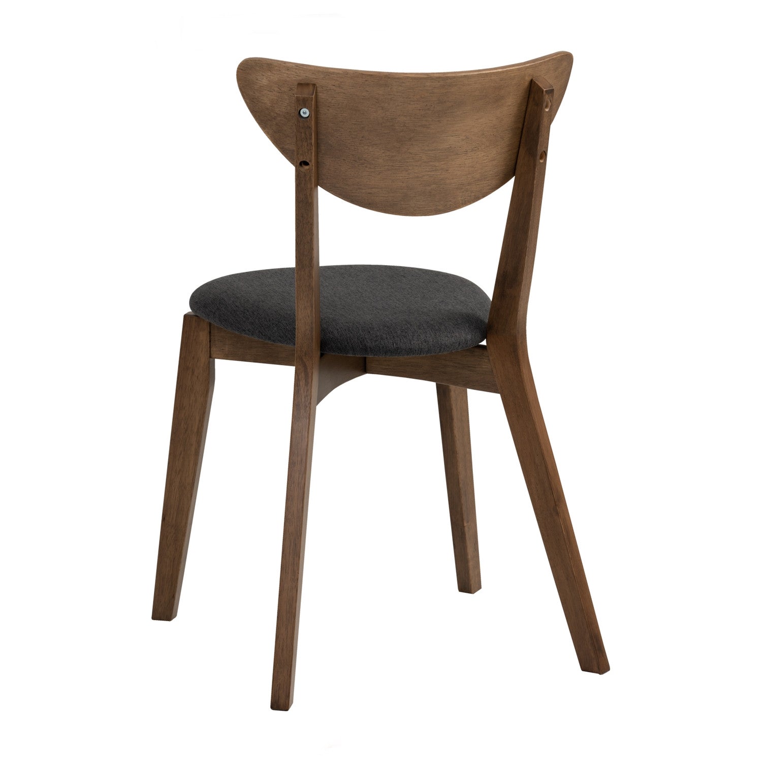 (2Sets) Naida dining chair in Cocoa colour frame, Cocoa colour backrest, Seal colour Dimity fabric