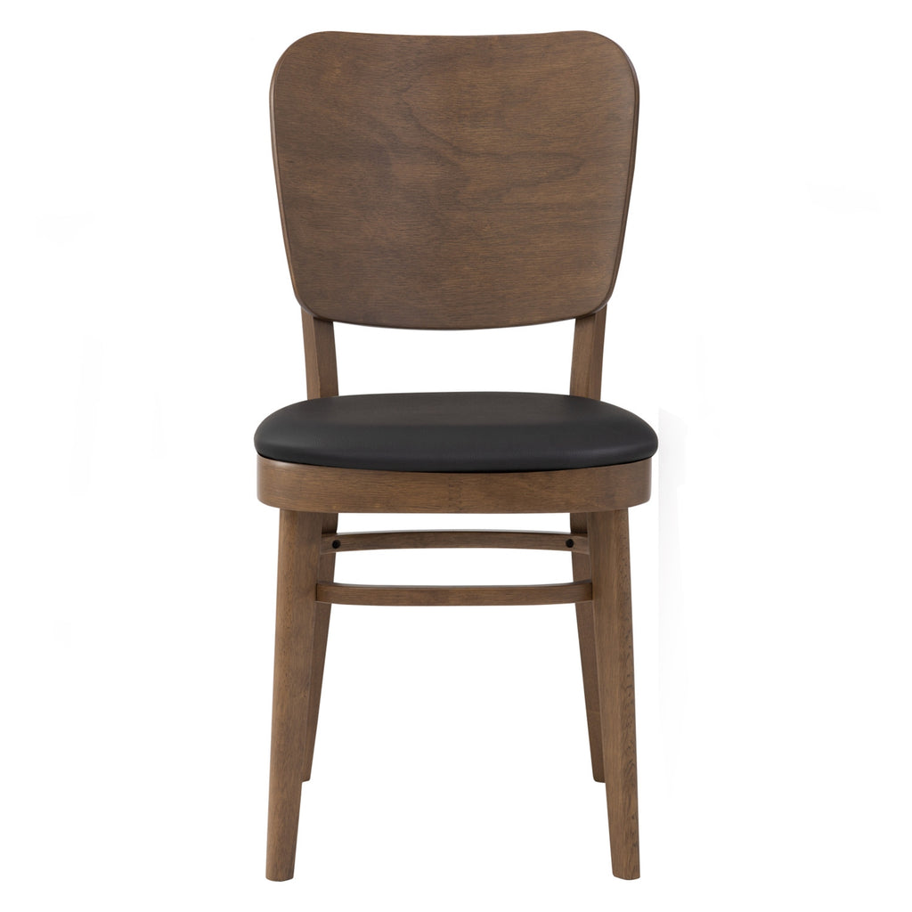 (2 Sets) Beverly dining chair in Cocoa colour frame, Espresso colour Premium Vinyl (With stretcher).