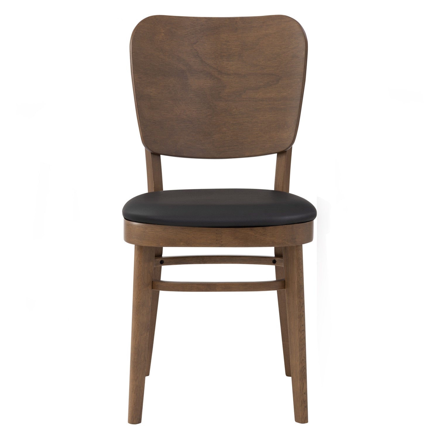 (2 Sets) Beverly dining chair in Cocoa colour frame, Espresso colour Premium Vinyl (With stretcher).