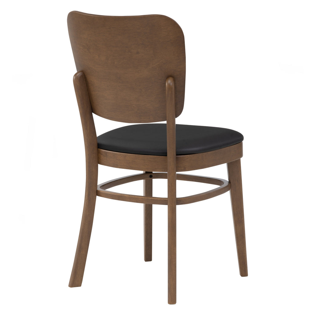 (2 Sets) Beverly dining chair in Cocoa colour frame, Espresso colour Premium Vinyl (With stretcher).