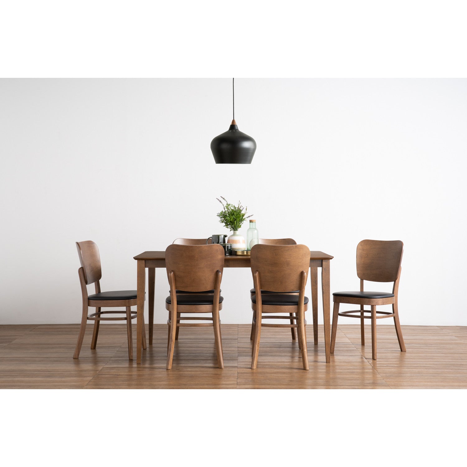 (2 Sets) Beverly dining chair in Cocoa colour frame, Espresso colour Premium Vinyl (With stretcher).