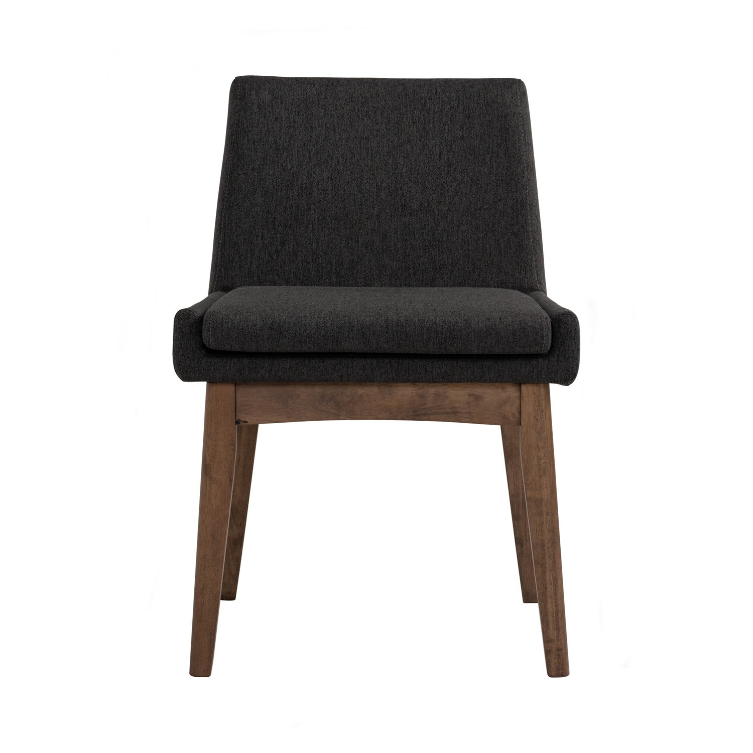 (2 Sets) Chanel dining chair in Cocoa colour leg, Seal colour Dimity fabric frame.