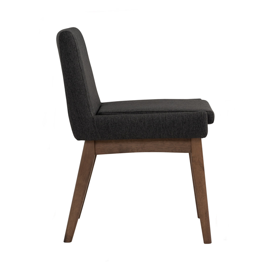 (2 Sets) Chanel dining chair in Cocoa colour leg, Seal colour Dimity fabric frame.