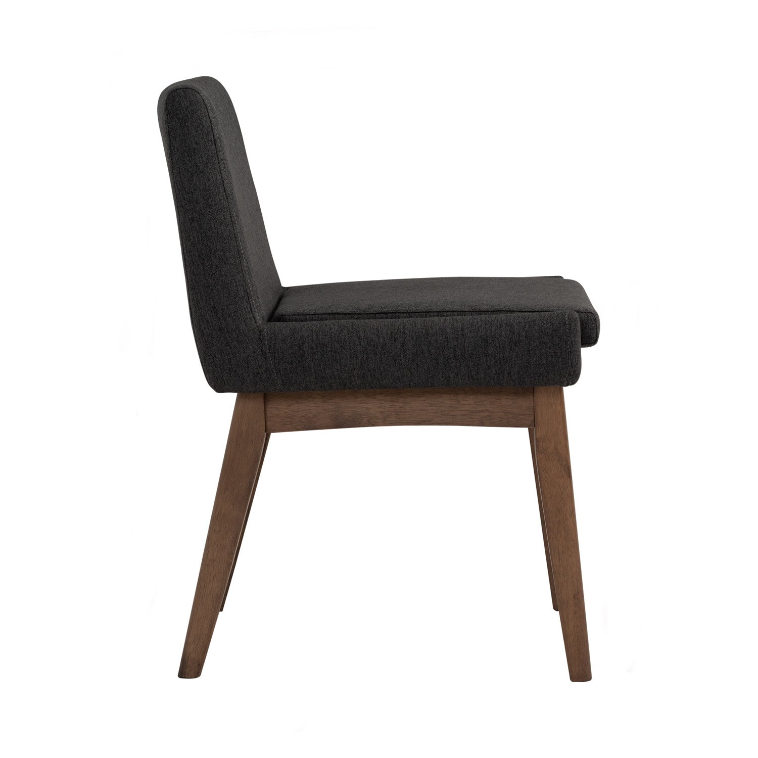 (2 Sets) Chanel dining chair in Cocoa colour leg, Seal colour Dimity fabric frame.