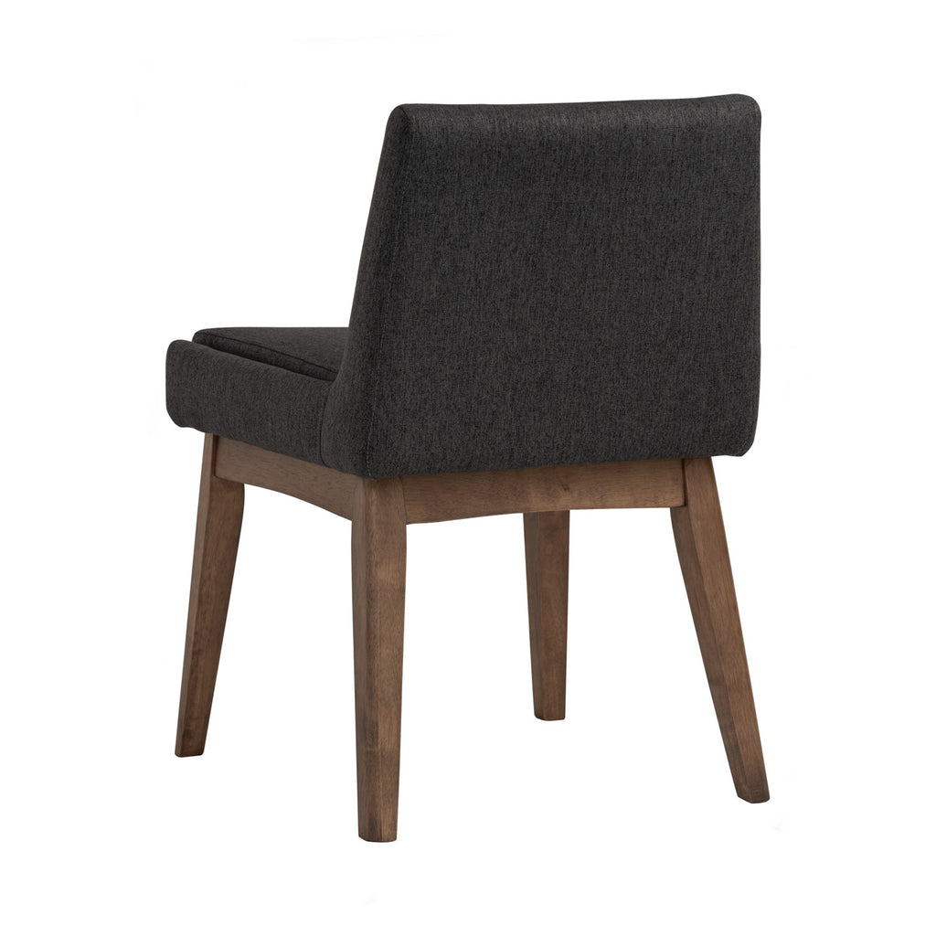 (2 Sets) Chanel dining chair in Cocoa colour leg, Seal colour Dimity fabric frame.