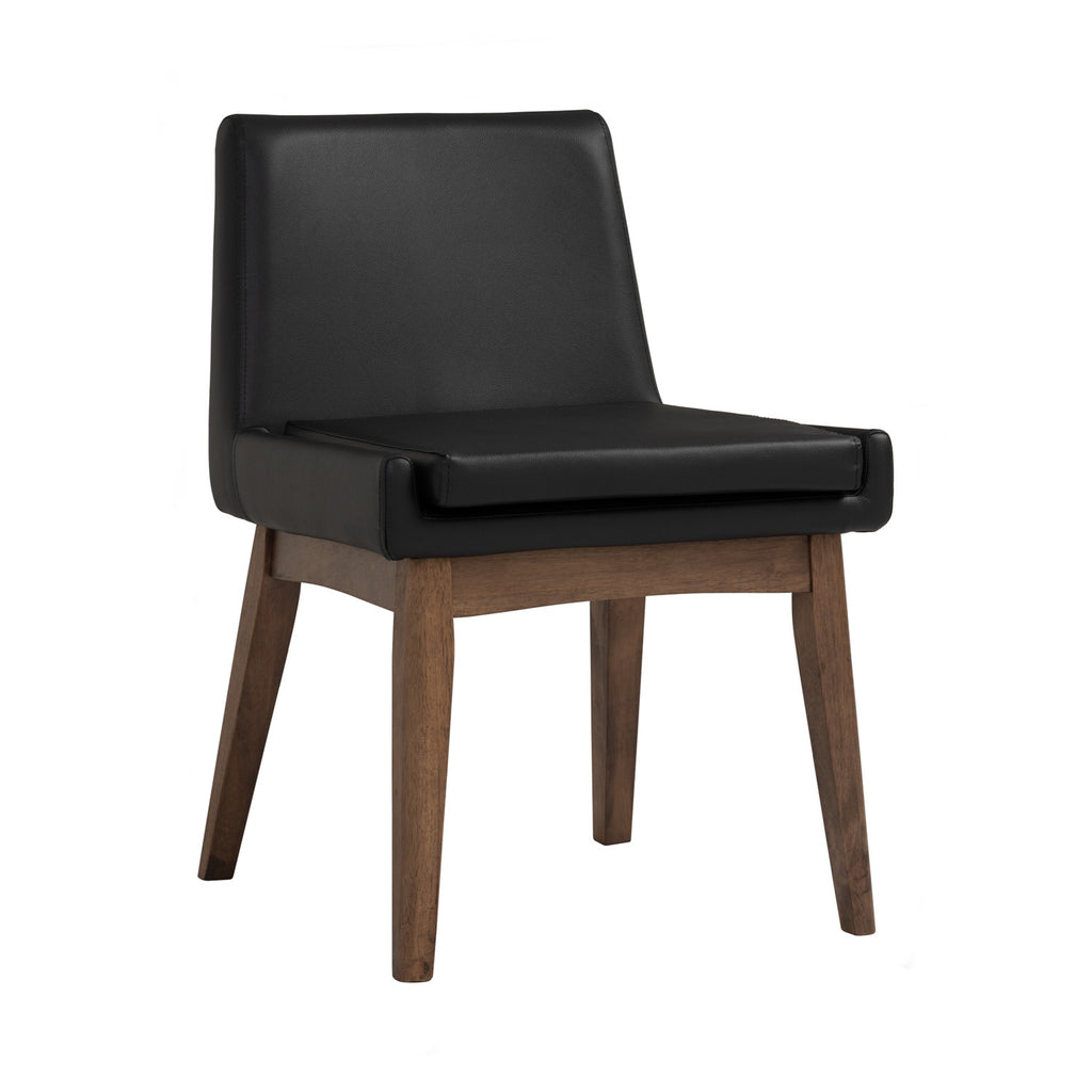 (2 Sets) Chanel dining chair in Cocoa colour leg, Espresso colour Vinyl frame
