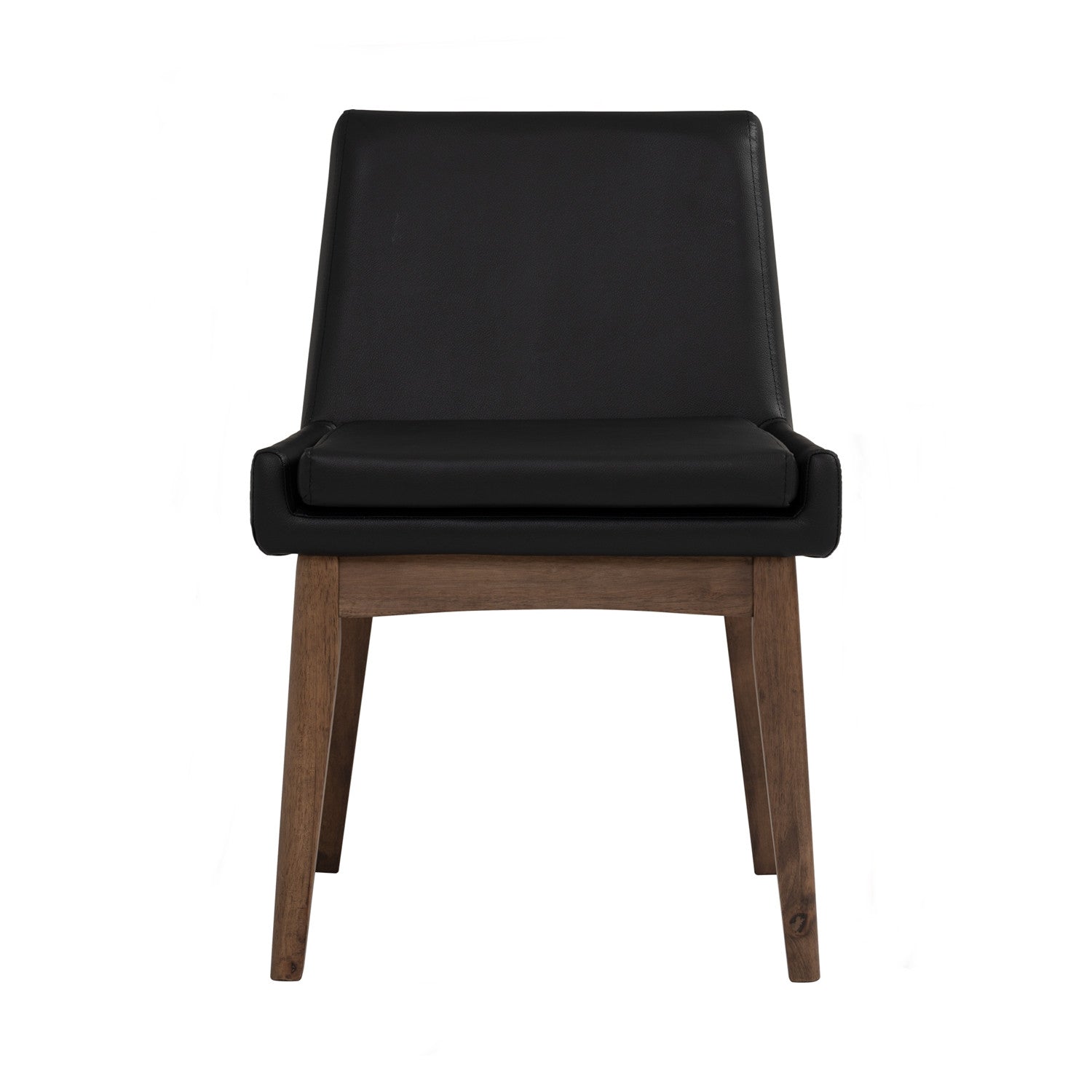 (2 Sets) Chanel dining chair in Cocoa colour leg, Espresso colour Vinyl frame