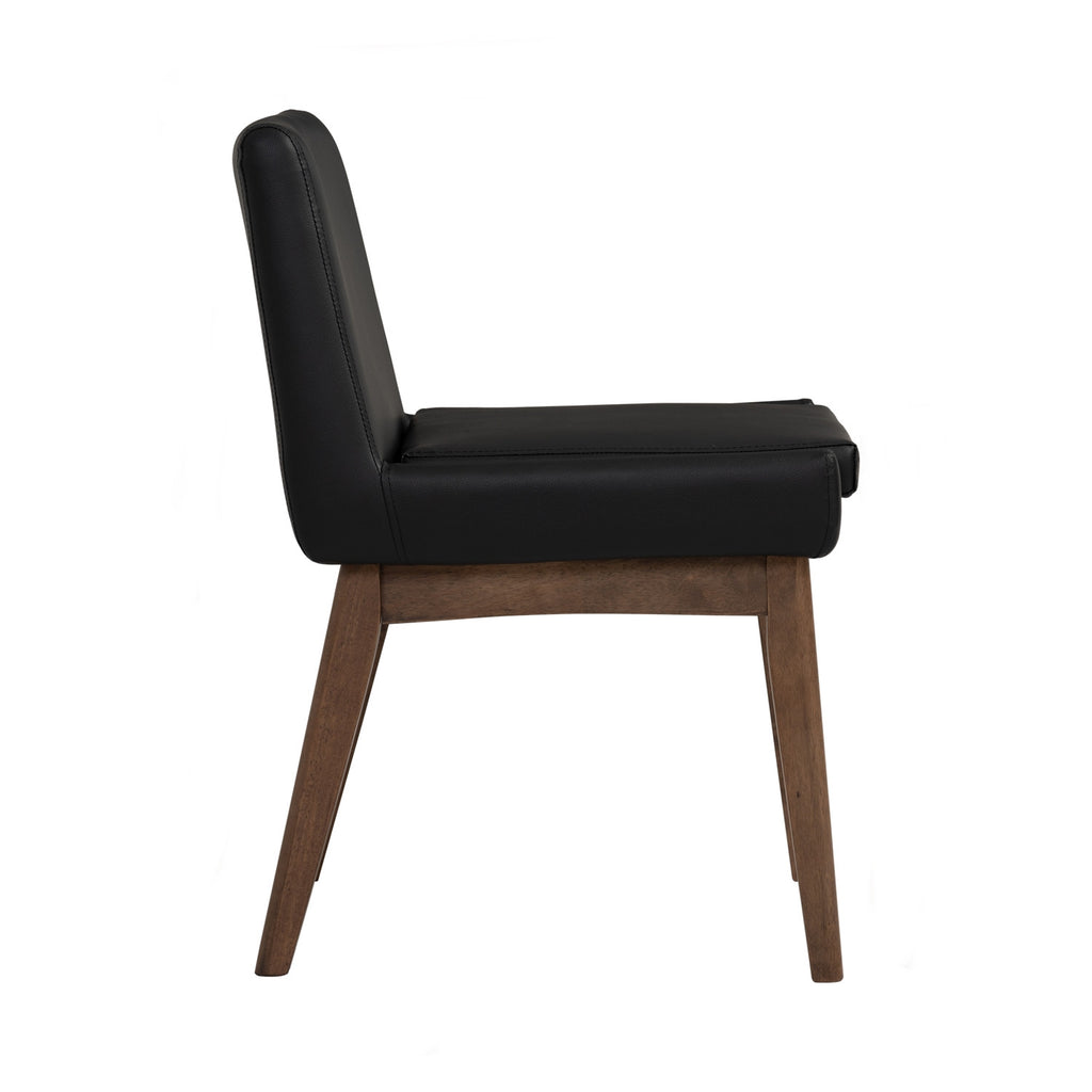 (2 Sets) Chanel dining chair in Cocoa colour leg, Espresso colour Vinyl frame